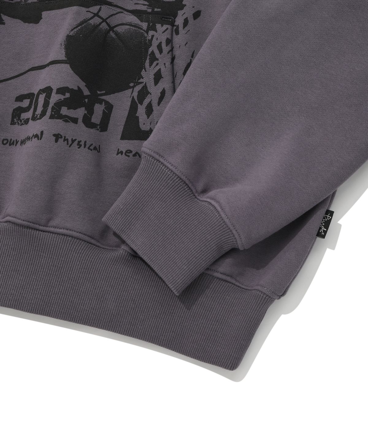 피지컬 디파트먼트(PHYSICAL DEPARTMENT) CARTOON BASKETBALL HOODIE PURPLE CHARCOAL
