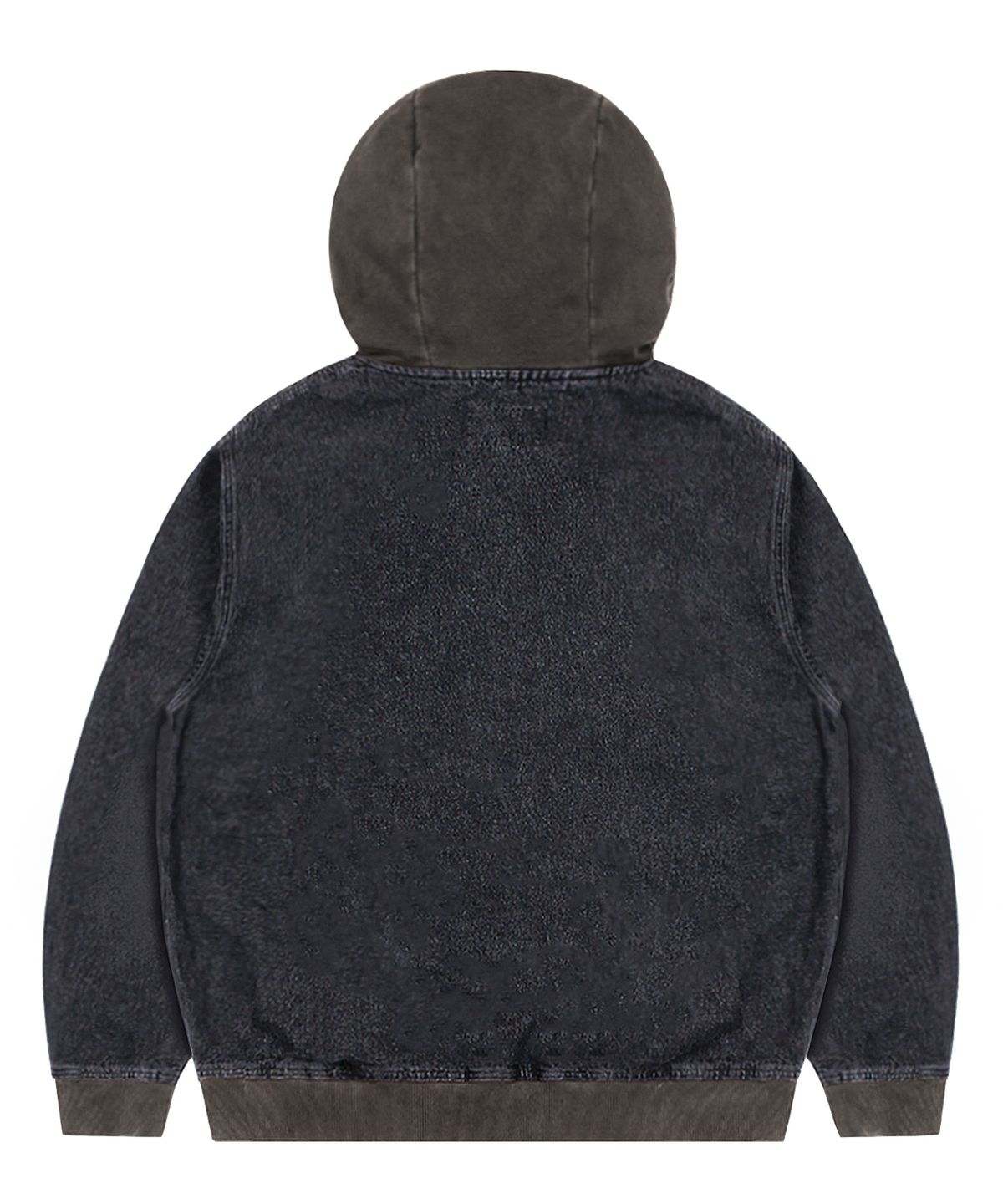 엑스톤즈(XTONZ) XTT061 빈티지 워싱 스타 데님 후드집업 (DARK GRAY)