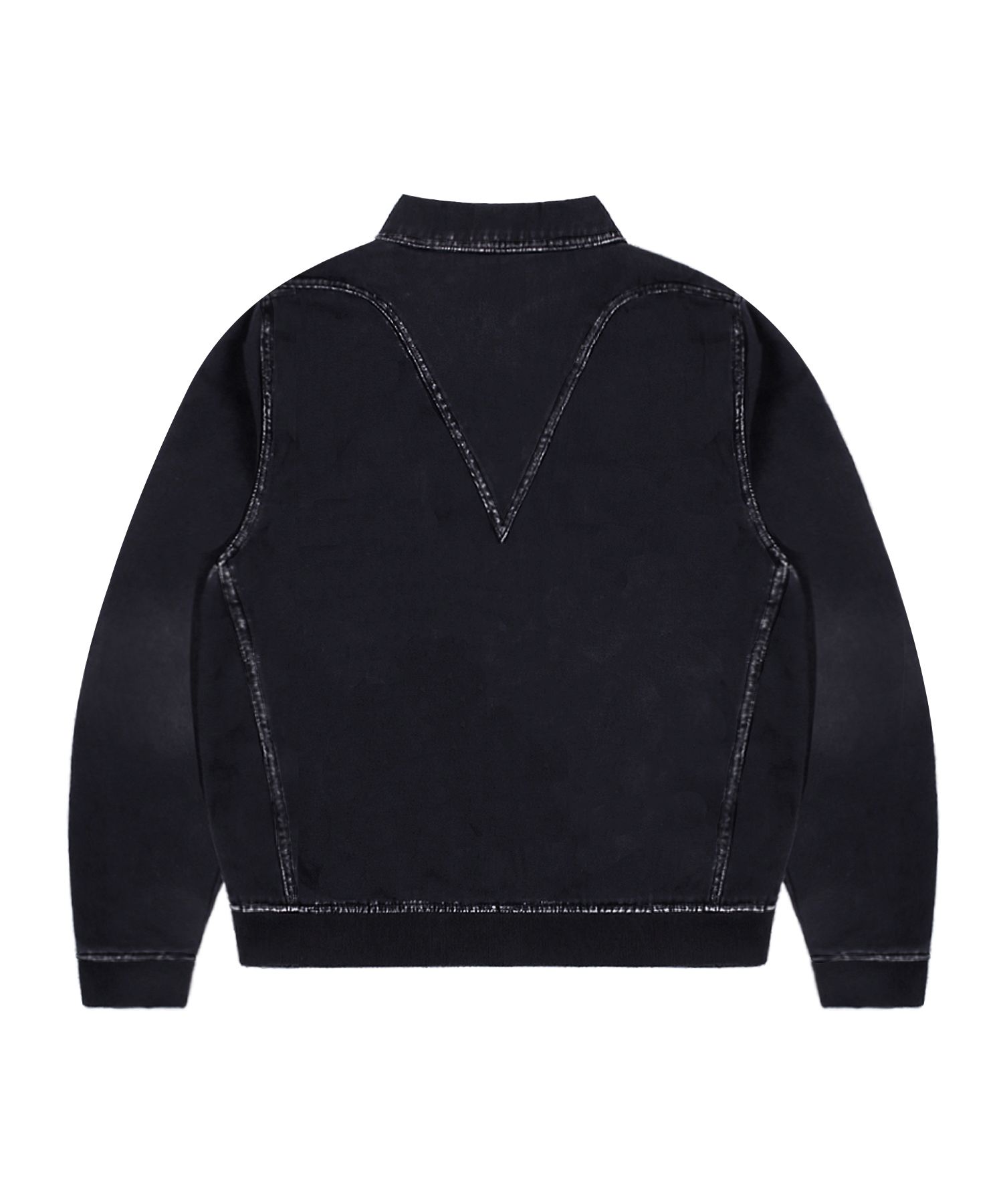 MUSINSA | XTONZ XJ108 Line Washed Cotton Jacket (BLACK)