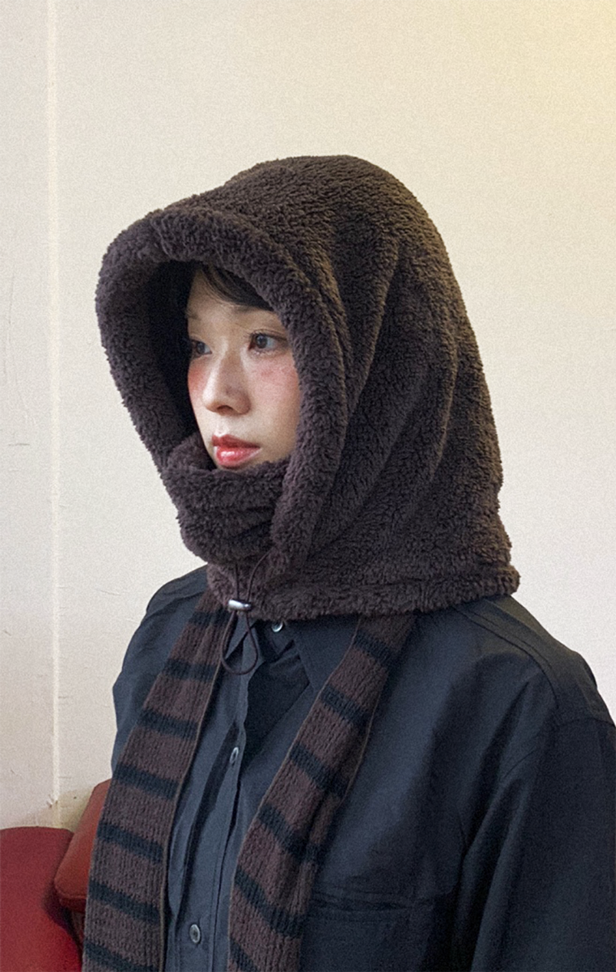 쿠키시(KOOKEESEE) 보아플리스 바라클라바_브라운