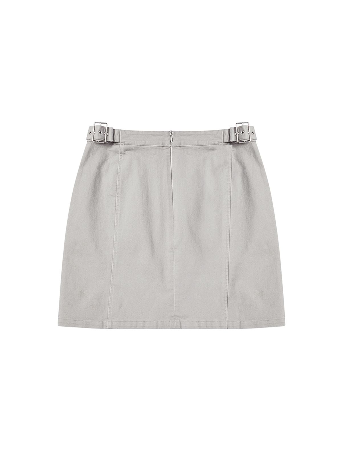 엔와이엑스엑스(NYXX) STUD LINED UP SKIRT LIGHT GRAY