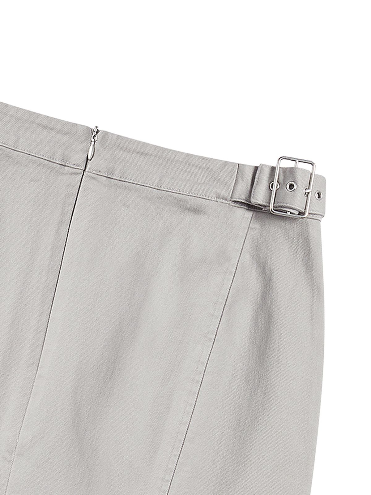 엔와이엑스엑스(NYXX) STUD LINED UP SKIRT LIGHT GRAY