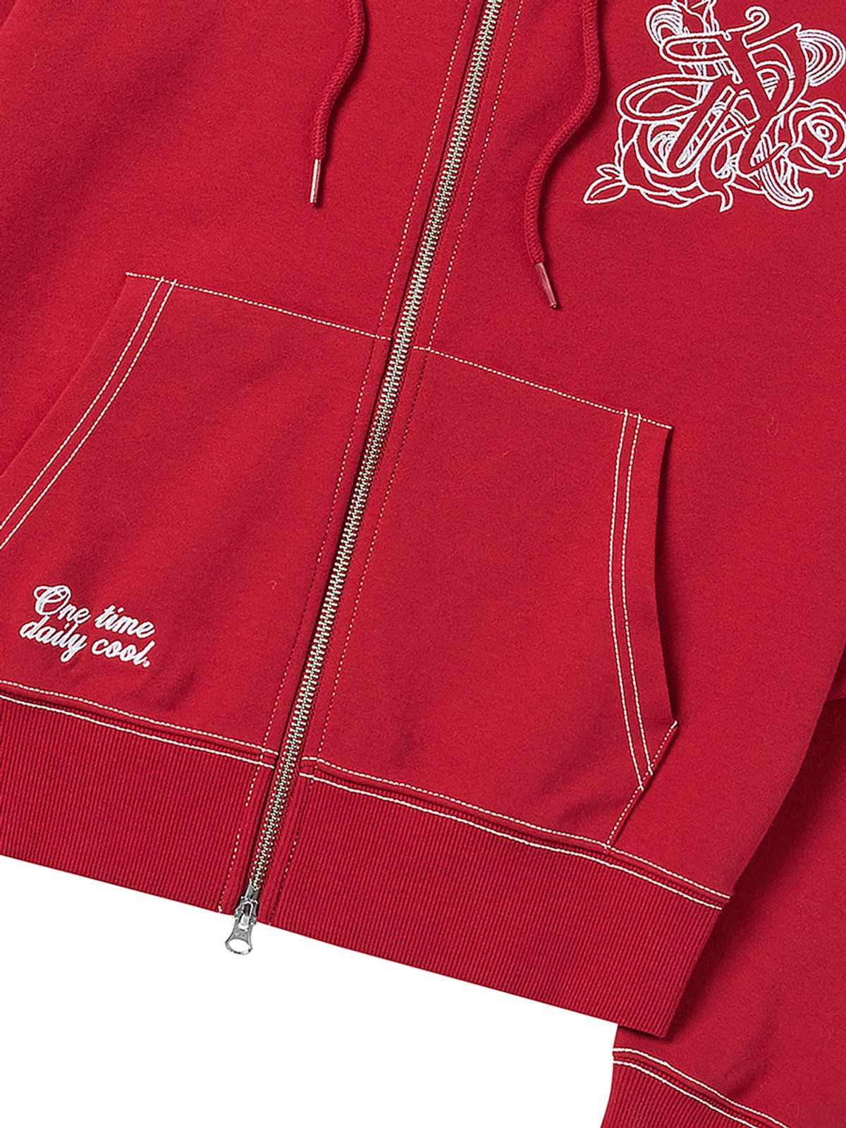 엔와이엑스엑스(NYXX) BURST INTO ROSE HOOD ZIP-UP RED