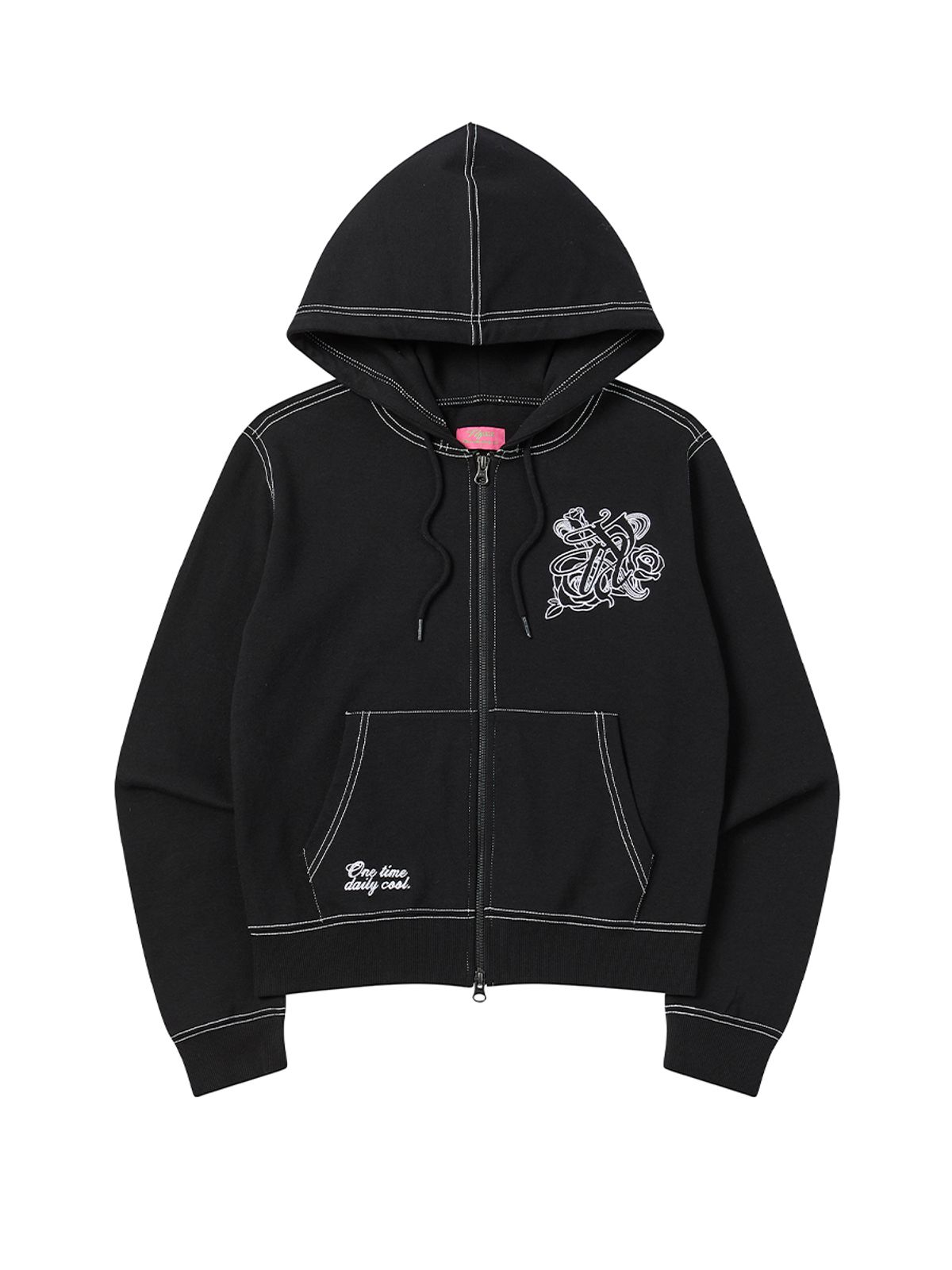 엔와이엑스엑스(NYXX) BURST INTO ROSE HOOD ZIP-UP BLACK