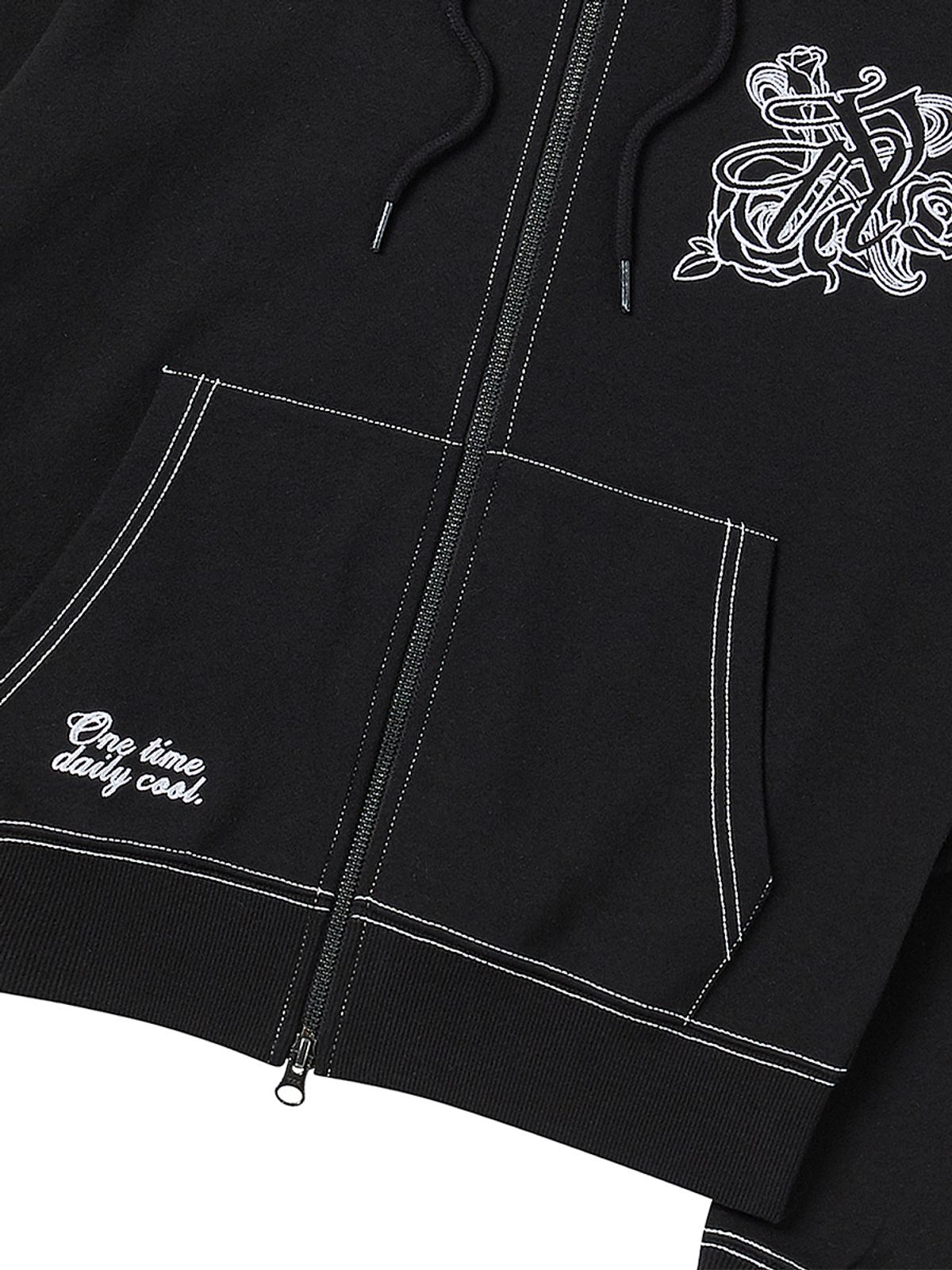 엔와이엑스엑스(NYXX) BURST INTO ROSE HOOD ZIP-UP BLACK