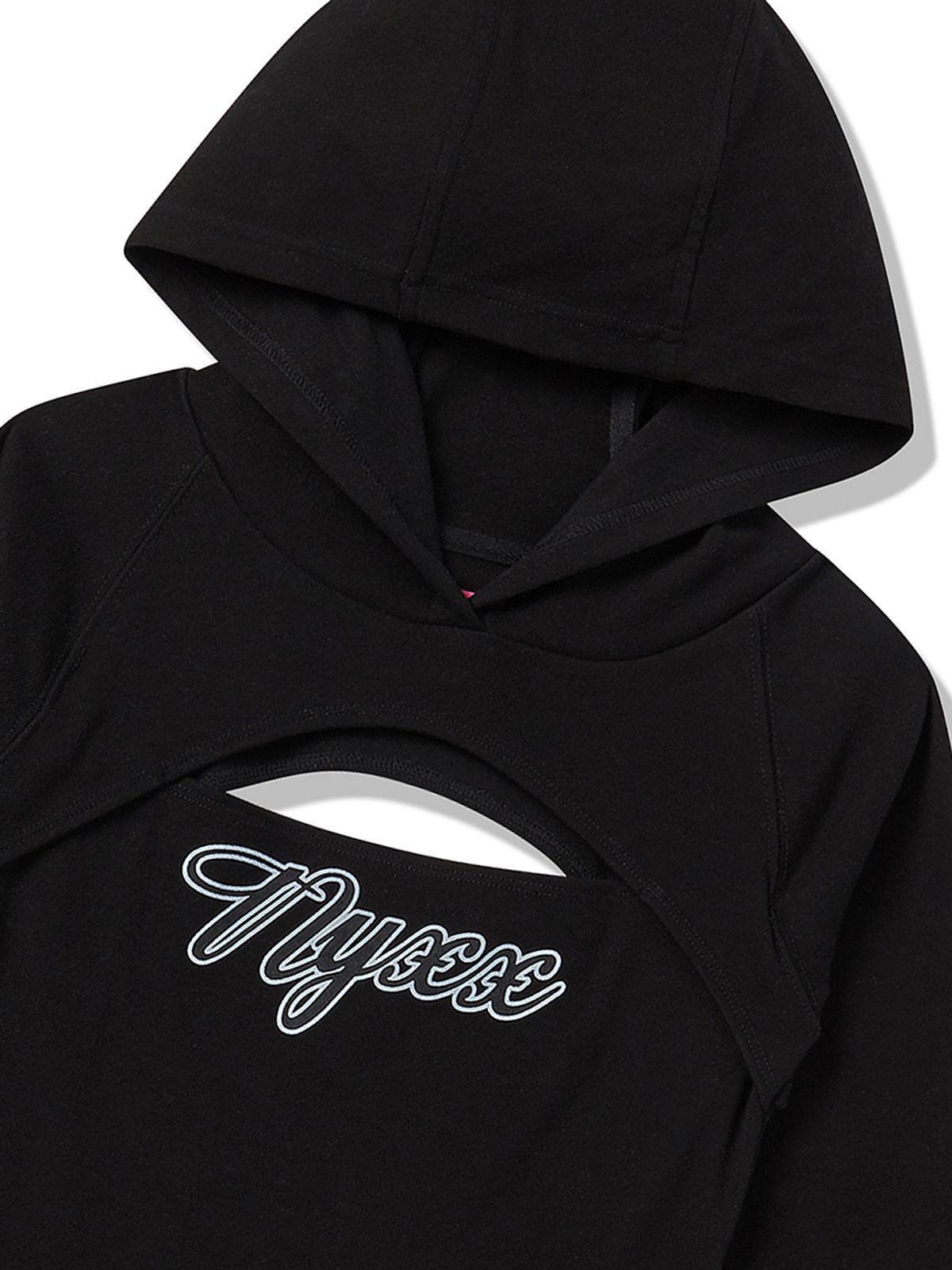 엔와이엑스엑스(NYXX) MIDDLE SLIT HOOD LONG SLEEVE BLACK