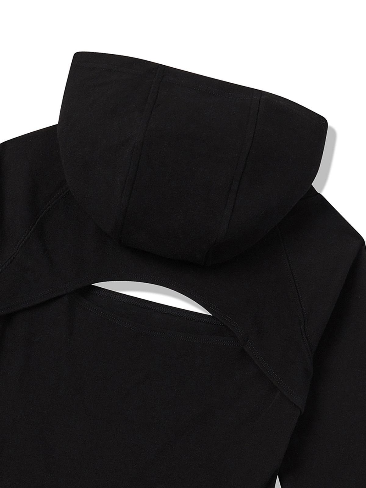 엔와이엑스엑스(NYXX) MIDDLE SLIT HOOD LONG SLEEVE BLACK