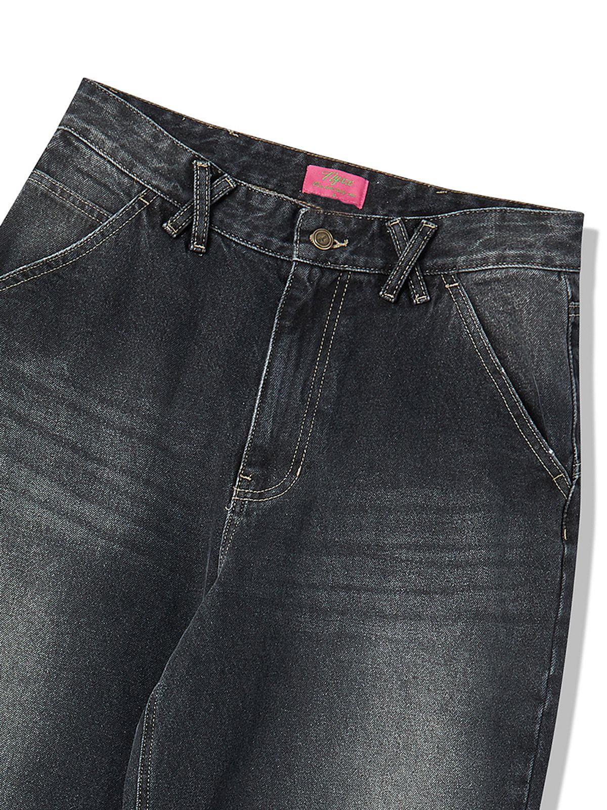 엔와이엑스엑스(NYXX) CAT WASHED DENIM PANTS BLACK WASHED