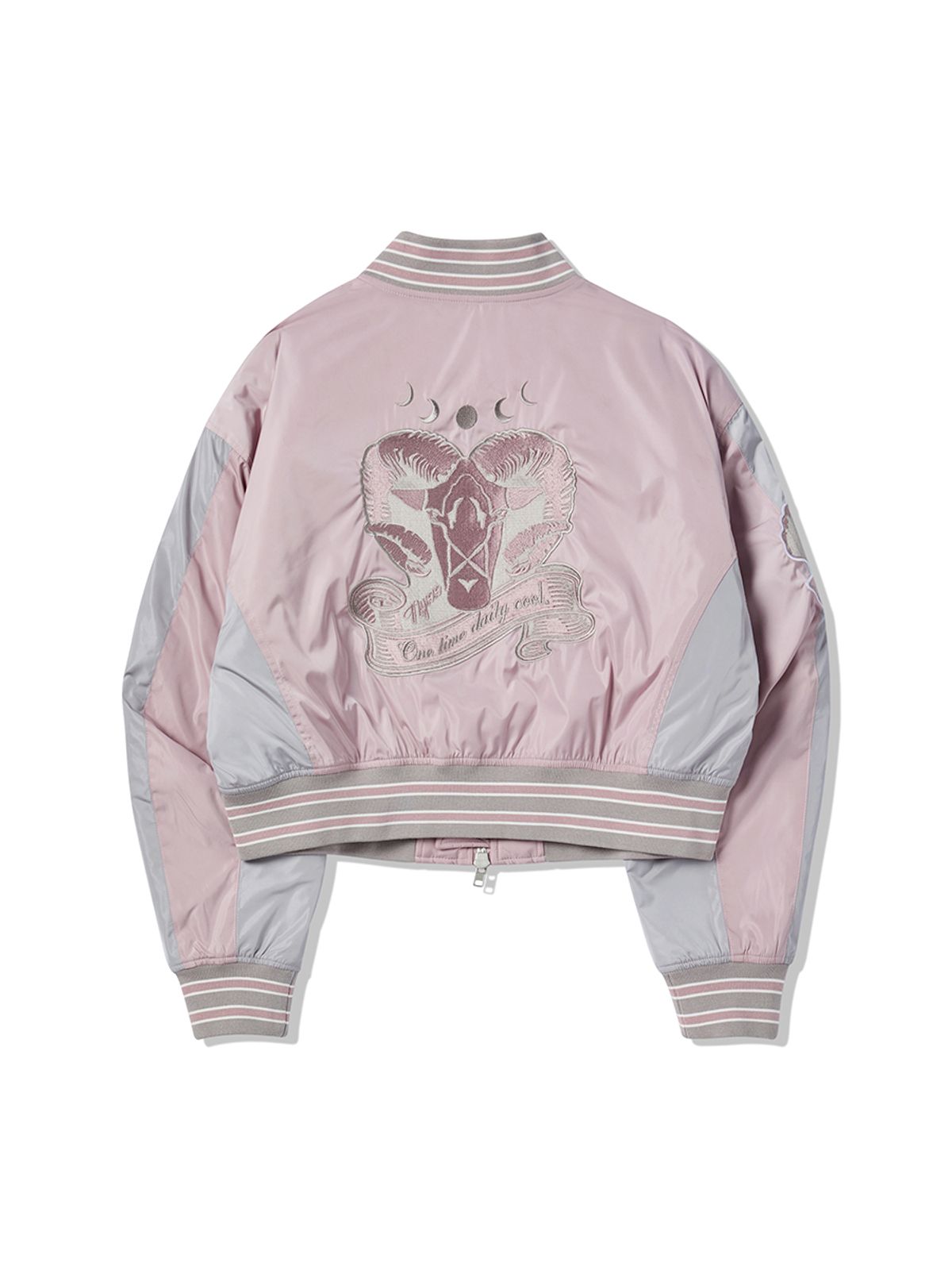 엔와이엑스엑스(NYXX) OVIS COLOR BLOCK BOMBER JACKET PINK