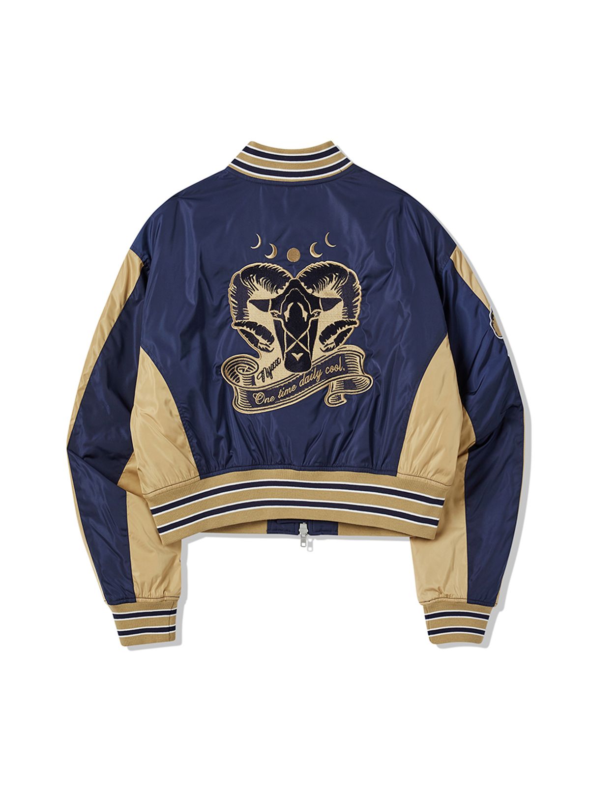엔와이엑스엑스(NYXX) OVIS COLOR BLOCK BOMBER JACKET NAVY