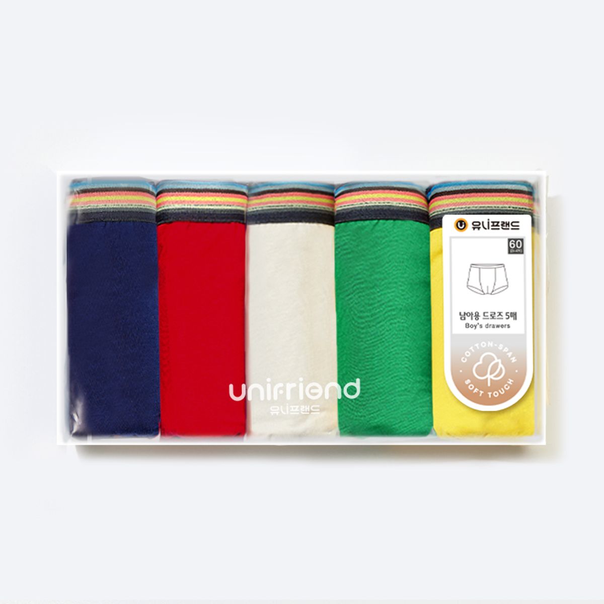 유니프랜드(UNIFRIEND) 2024남아 컬러디노 드로즈(5매입)