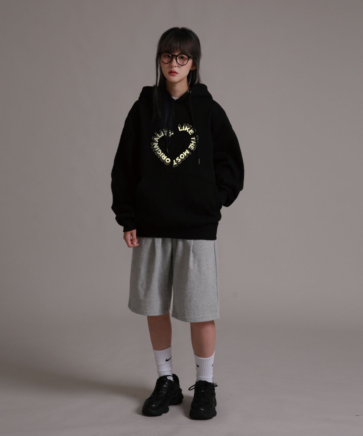 라이크더모스트(LIKE THE MOST) 오리지널리티 모스트 후디 옐로우블랙