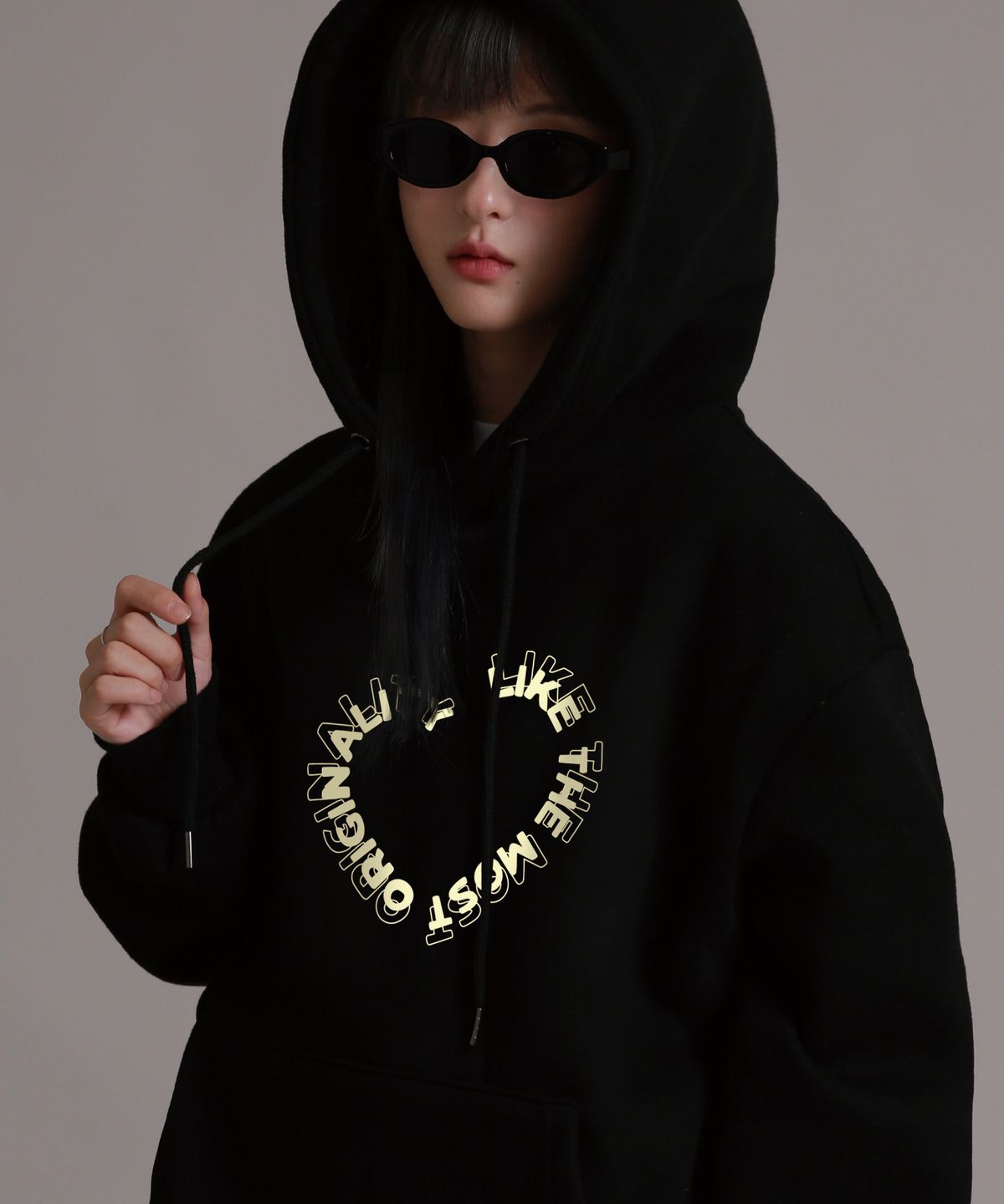 라이크더모스트(LIKE THE MOST) 오리지널리티 모스트 후디 옐로우블랙