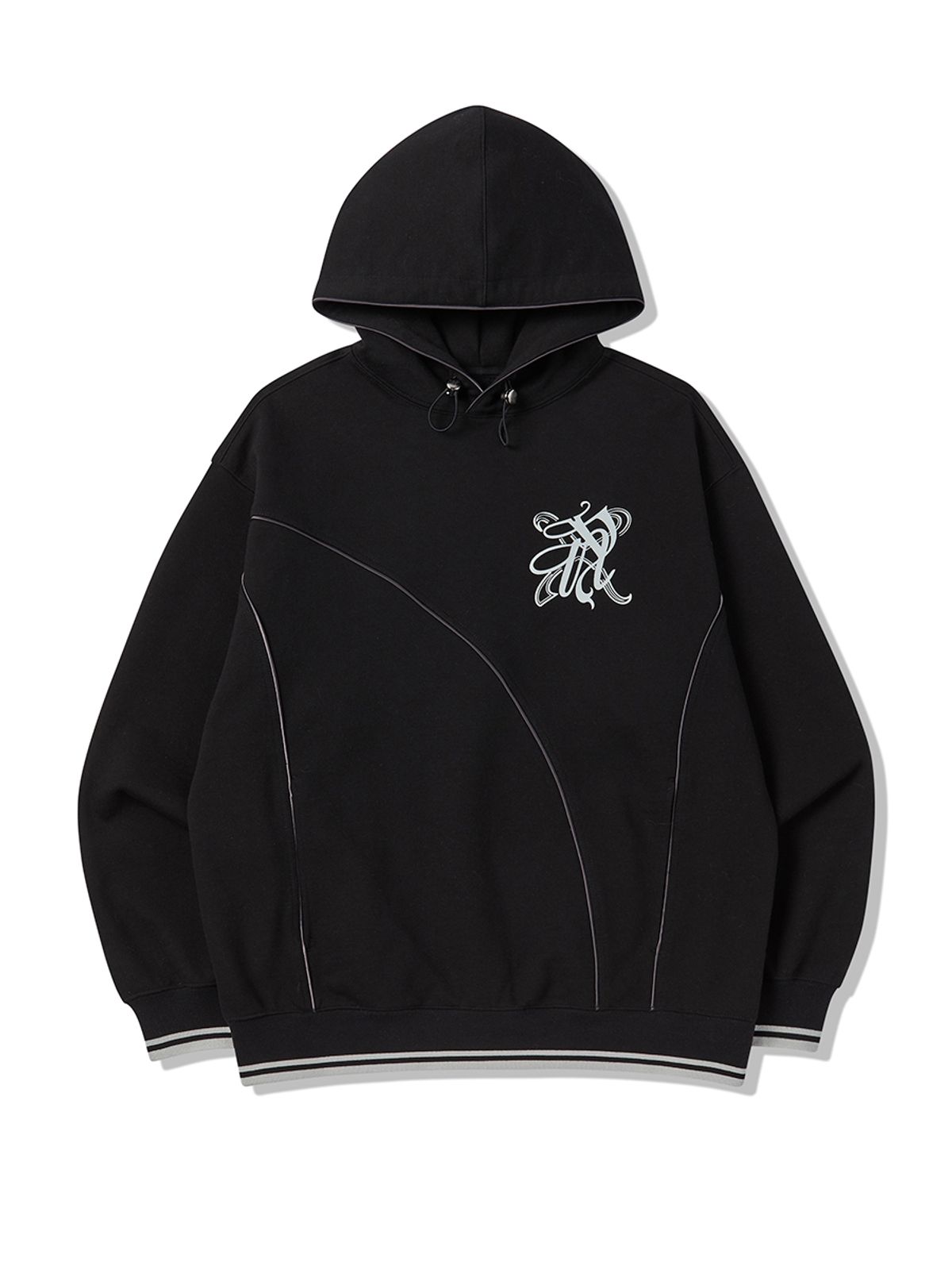 엔와이엑스엑스(NYXX) EMBLEM LINING HOODIE BLACK