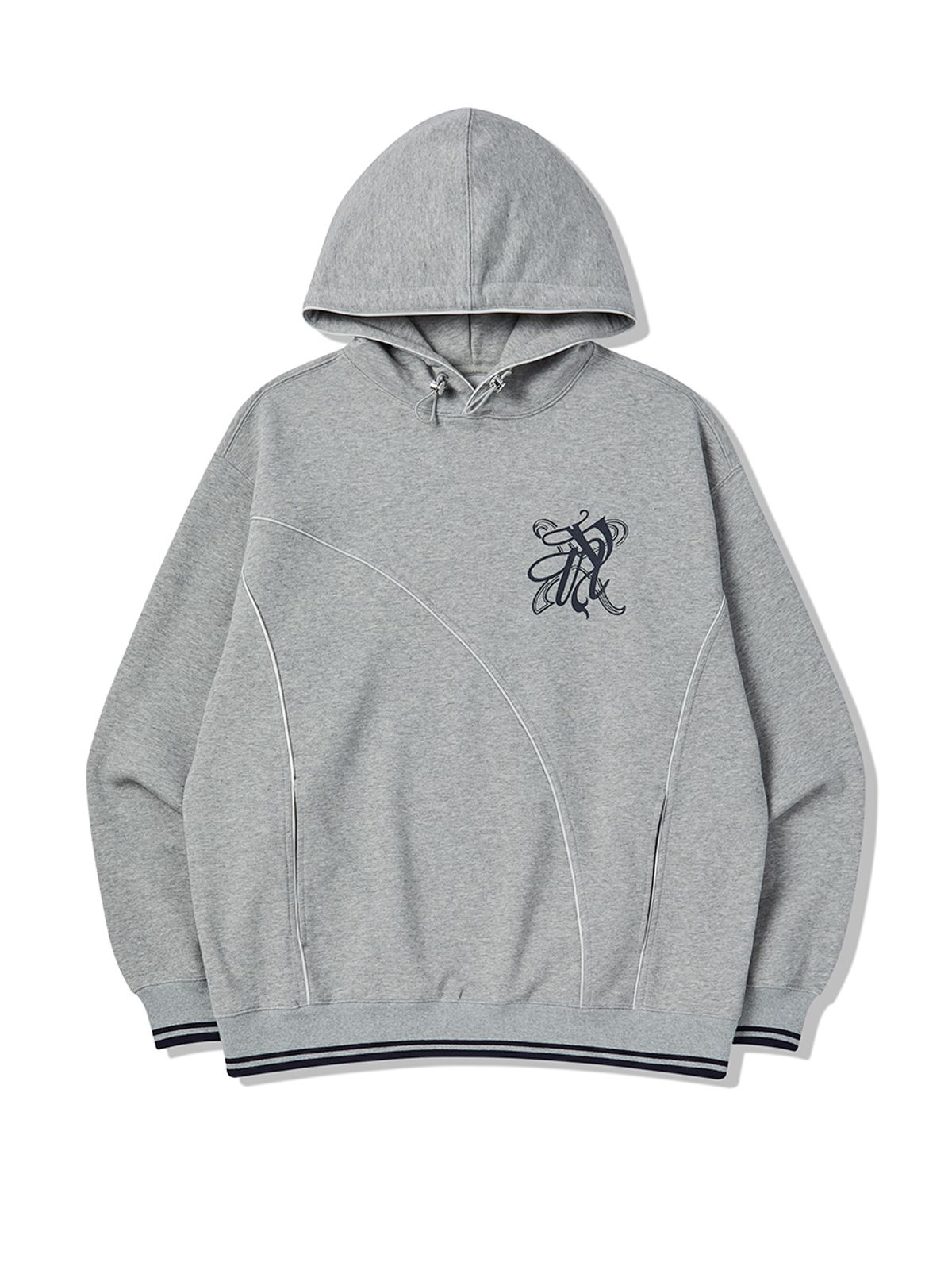 엔와이엑스엑스(NYXX) EMBLEM LINING HOODIE GRAY