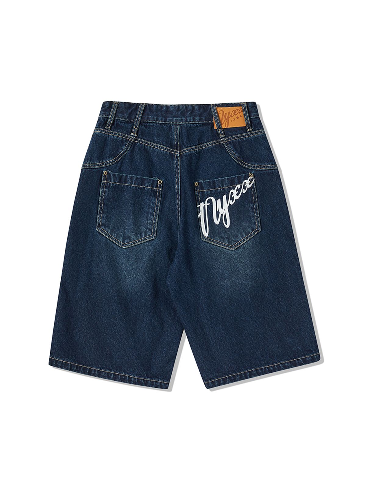 엔와이엑스엑스(NYXX) EMBOSSED DENIM HALF PANTS INDIGO
