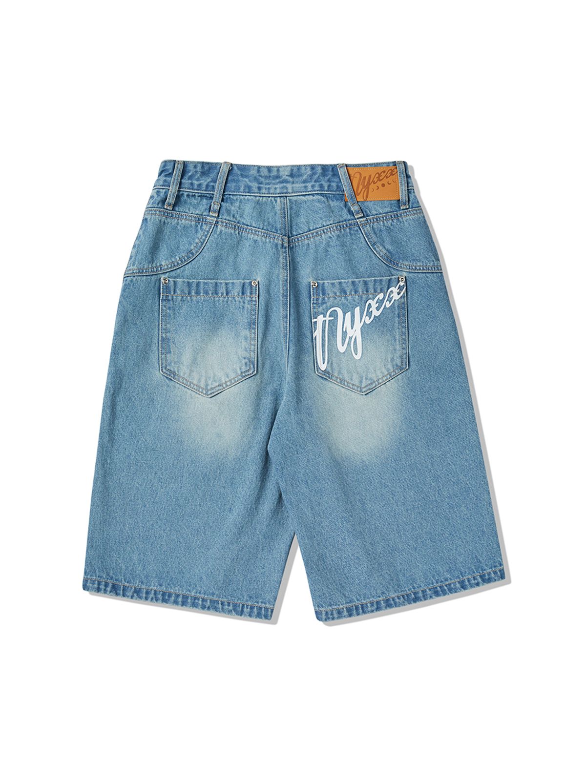 엔와이엑스엑스(NYXX) EMBOSSED DENIM HALF PANTS LIGHT BLUE