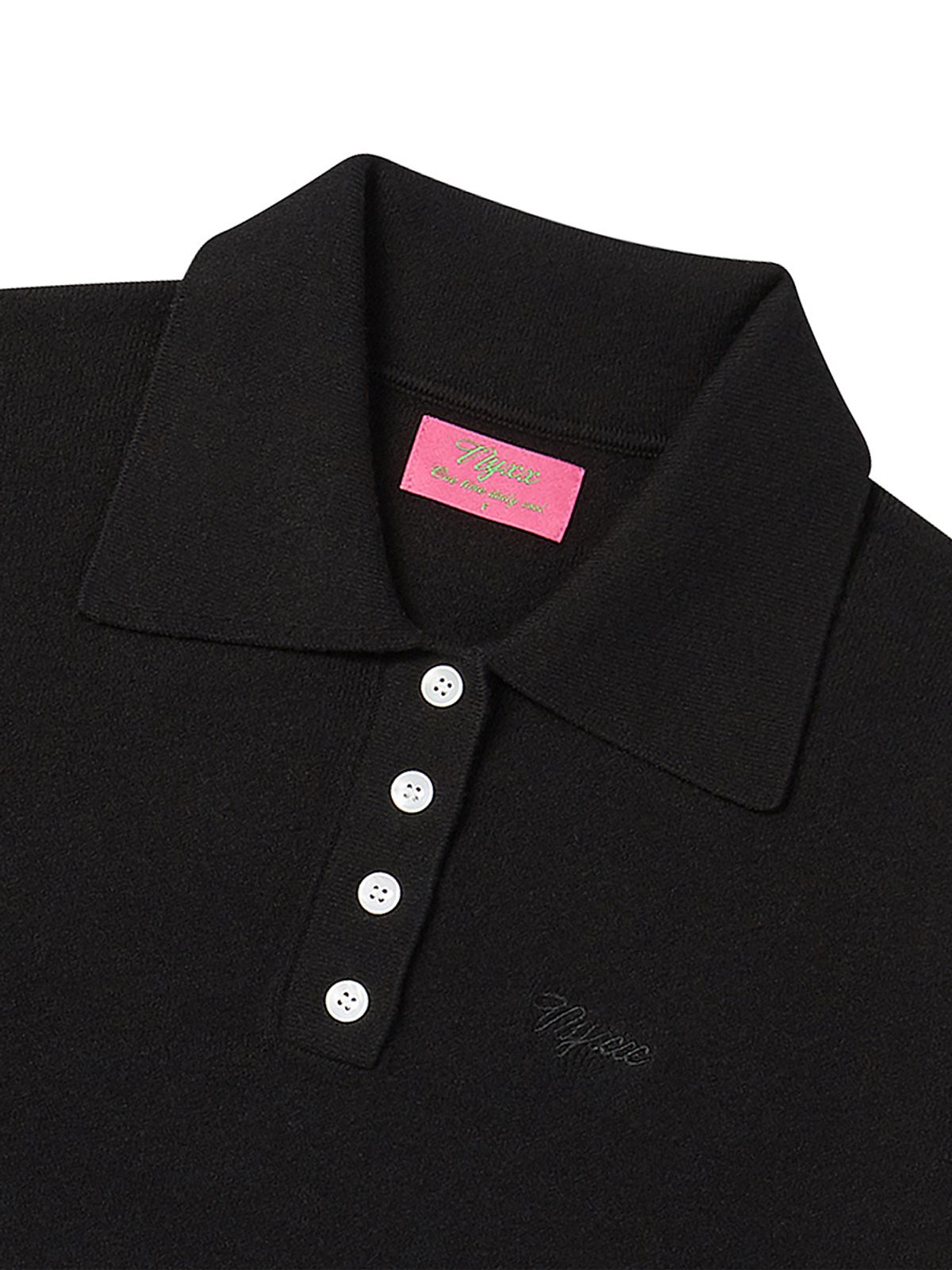 엔와이엑스엑스(NYXX) BASIC KNITTED POLO SHIRT BLACK