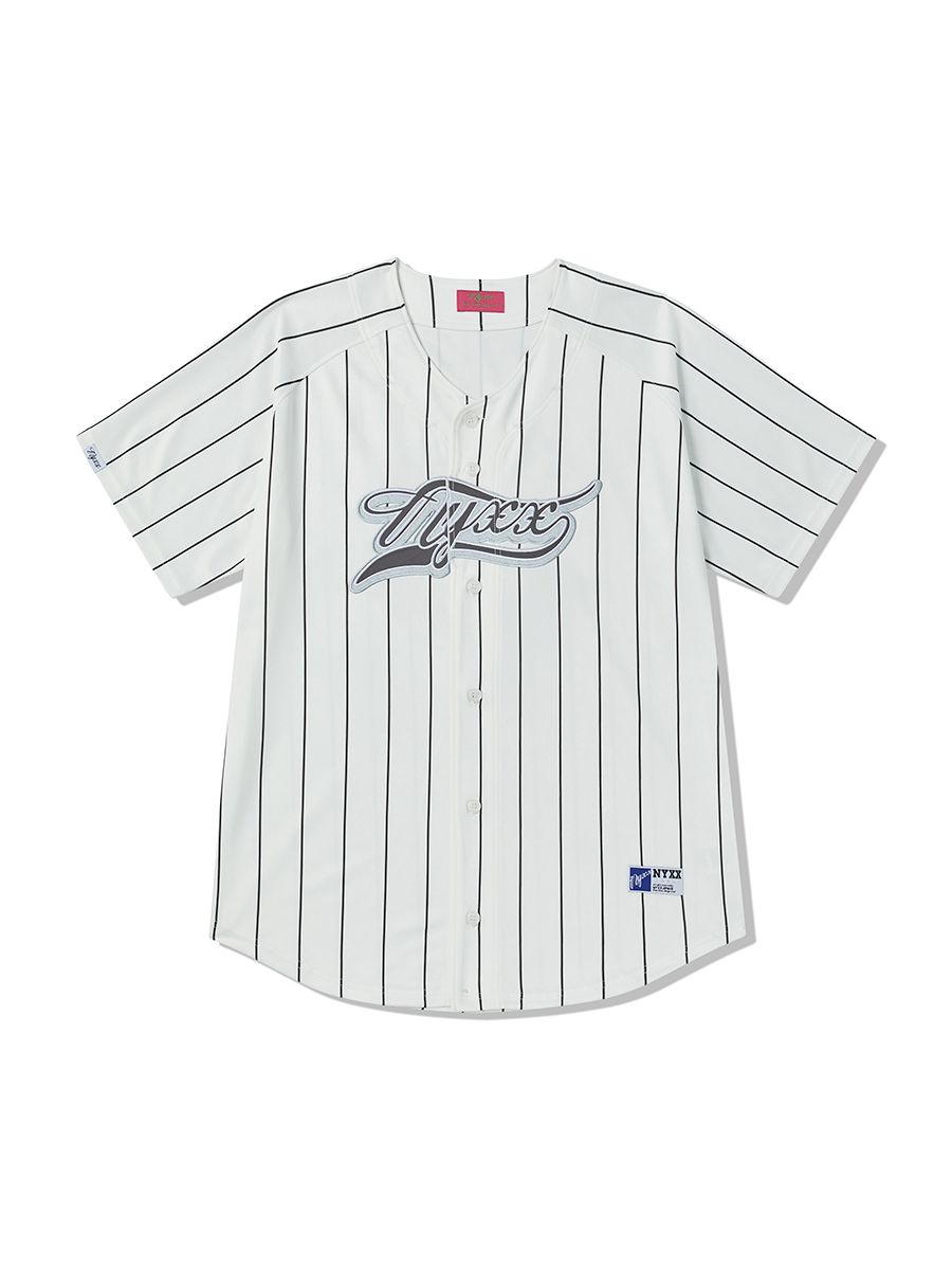 ★2025SS新作★NYXX★TOUGH BEAR BASEBALL JESEY MUSINSA | NYXX TEAM NYX BASEBALL JERSEY WHITE
