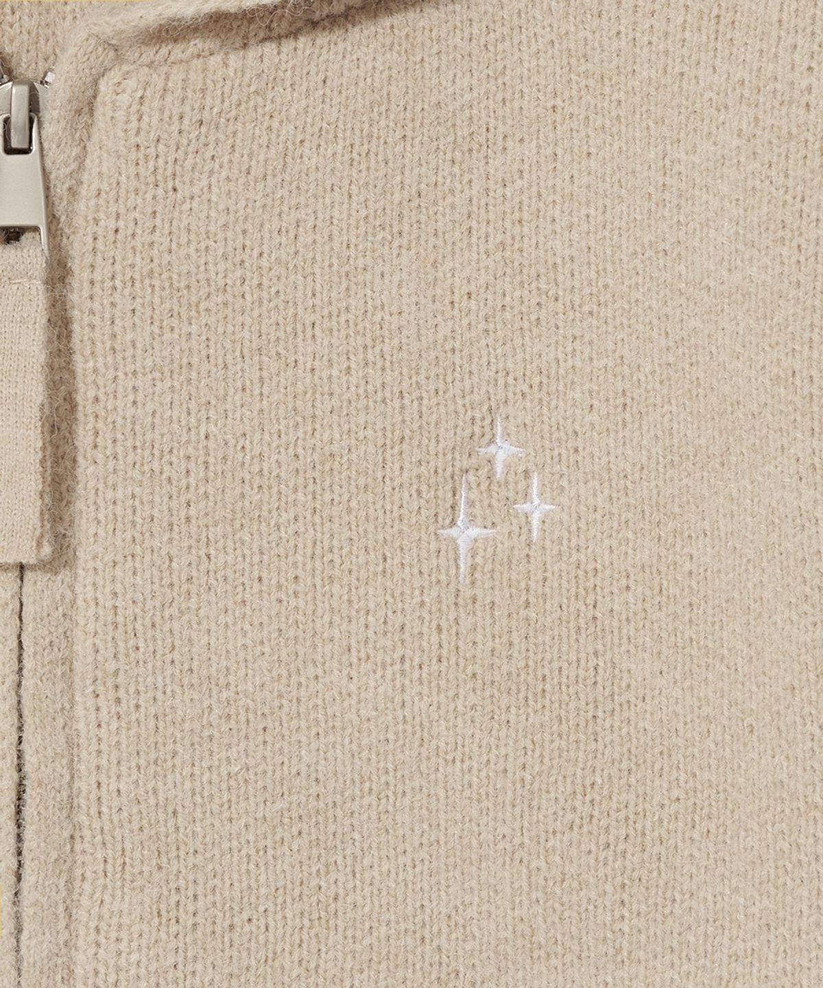 누프에블루(NEUFETBLEU) NEB knit hoody zipup (beige)