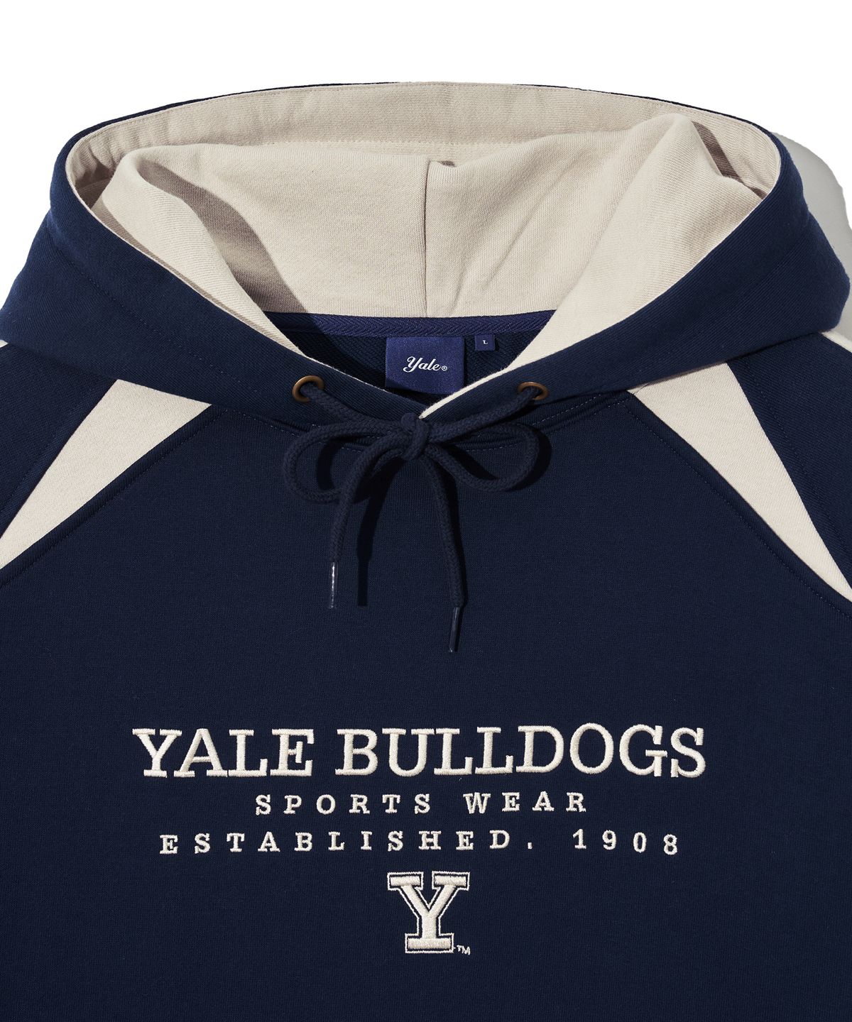 예일(YALE) BULLDOGS SPORTSWEAR COLOR BLOCK HOODIE NAVY