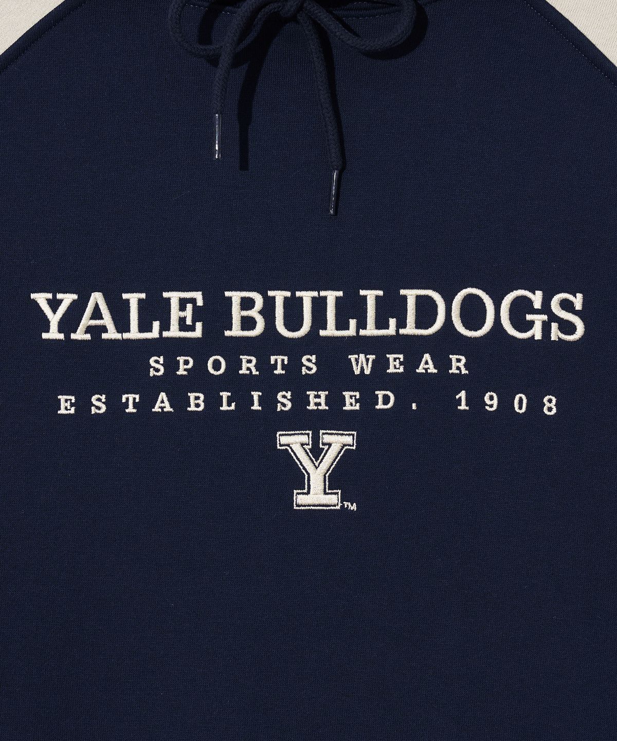예일(YALE) BULLDOGS SPORTSWEAR COLOR BLOCK HOODIE NAVY