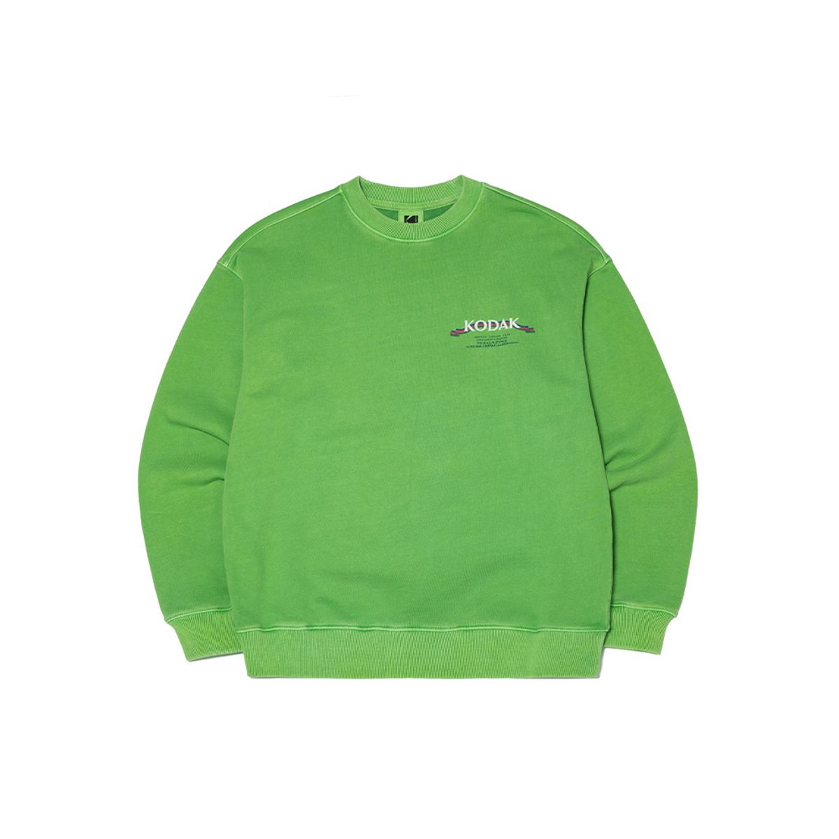 코닥(KODAK) 카메라클럽 피그먼트 맨투맨 GREEN