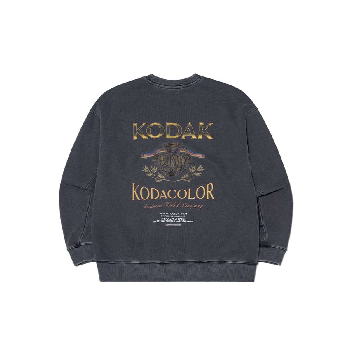 코닥(KODAK) 카메라클럽 피그먼트 맨투맨 CHARCOAL