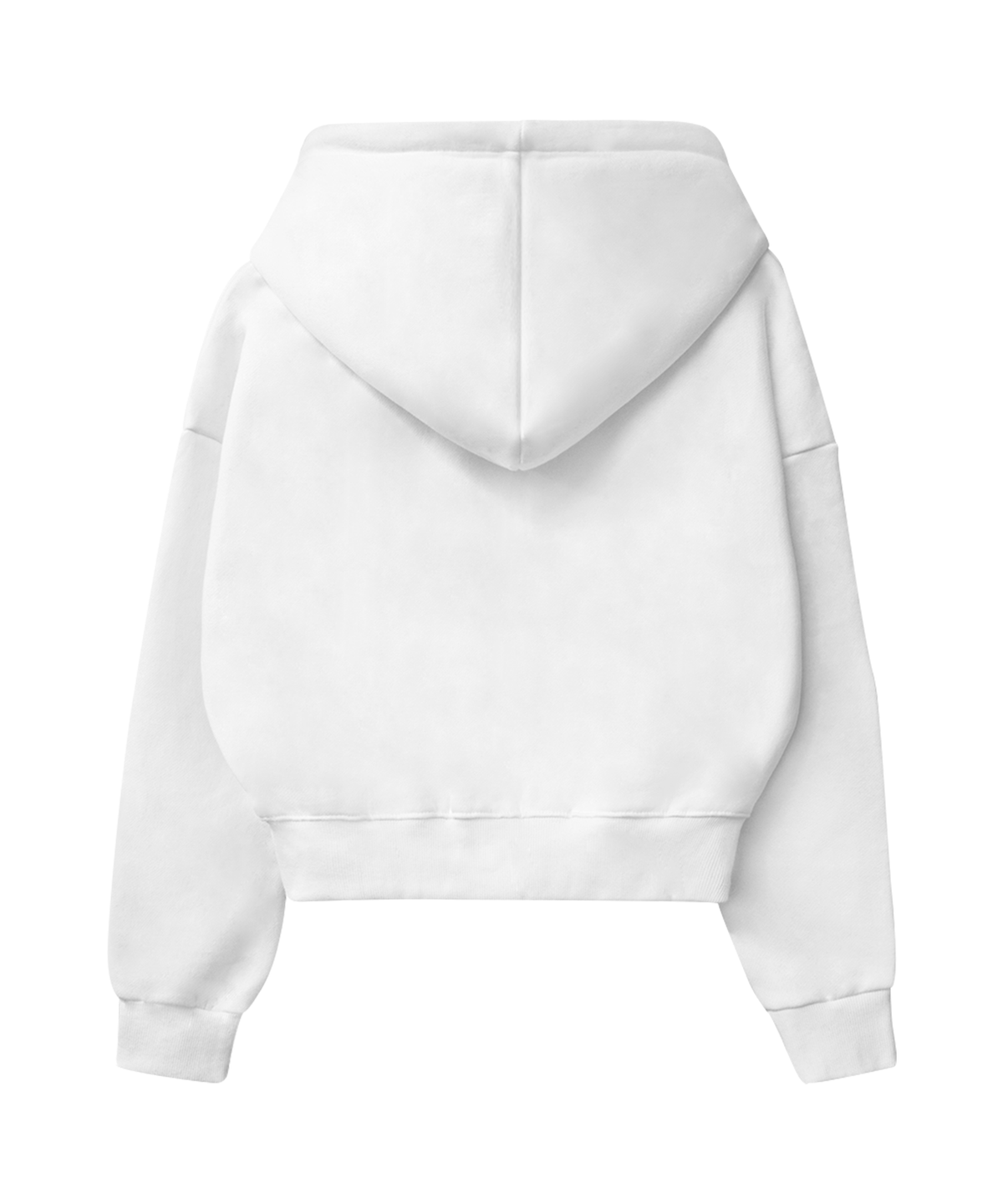 인지액티브(INJIACTIVE) Fleece Cropped ZiP Hoodie 화이트
