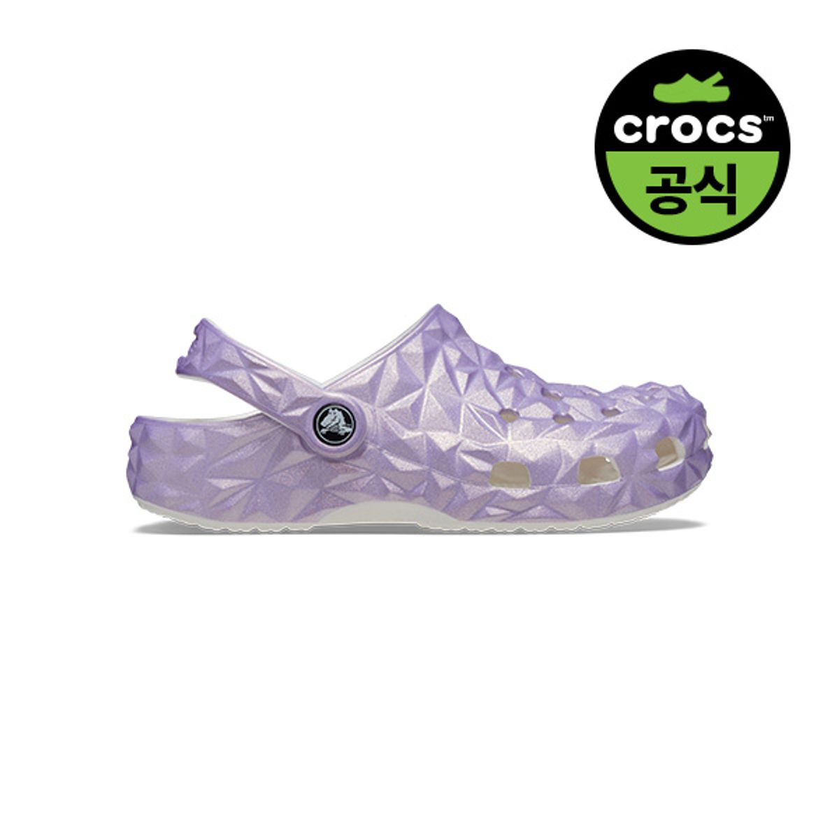 크록스키즈(CROCS KIDS) 키즈 클래식 이리데슨트 지오메트릭 클로그 WT (24SKCL209693)
