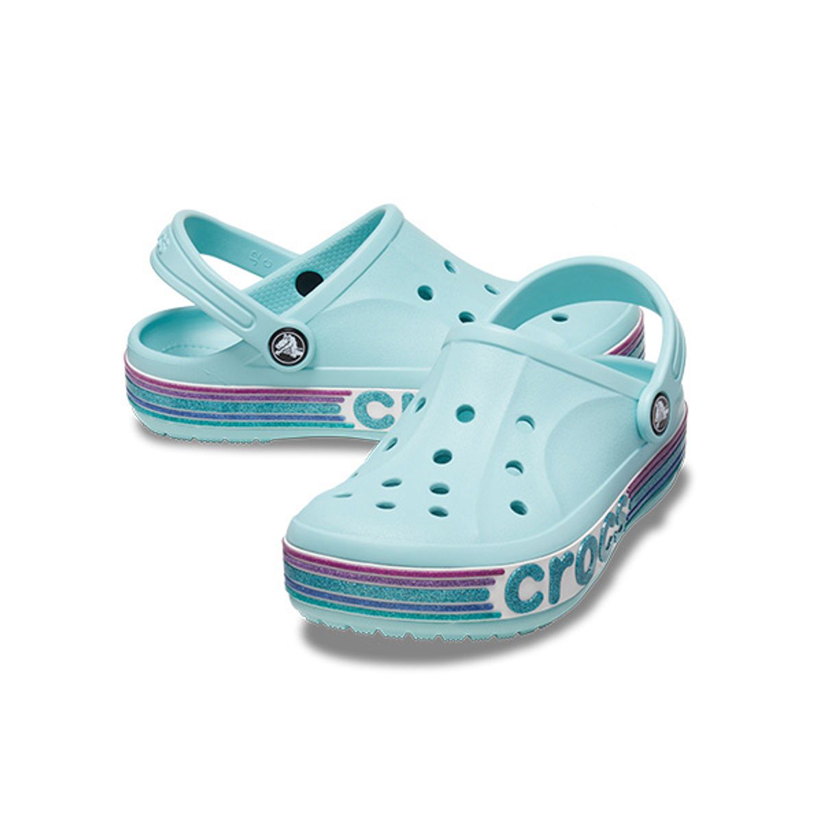 크록스키즈(CROCS KIDS) 유아 바야밴드 레인보우 글리터 클로그 PWA (24SKCL209731)