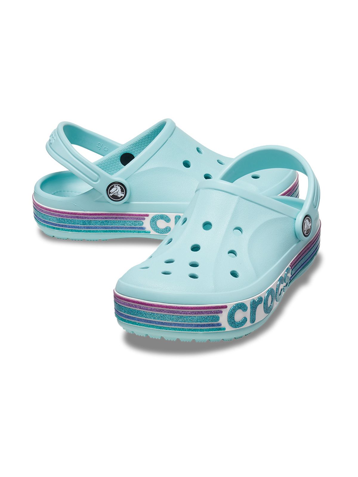 크록스키즈(CROCS KIDS) 유아 바야밴드 레인보우 글리터 클로그 PWA (24SKCL209731)