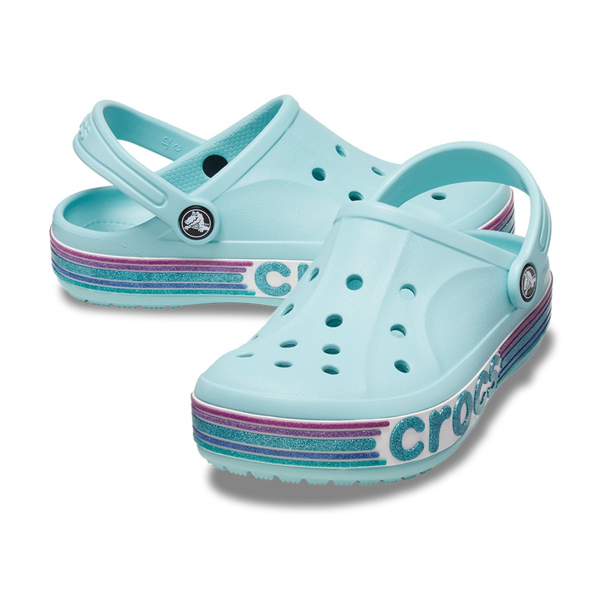 크록스키즈(CROCS KIDS) 유아 바야밴드 레인보우 글리터 클로그 PWA (24SKCL209731)