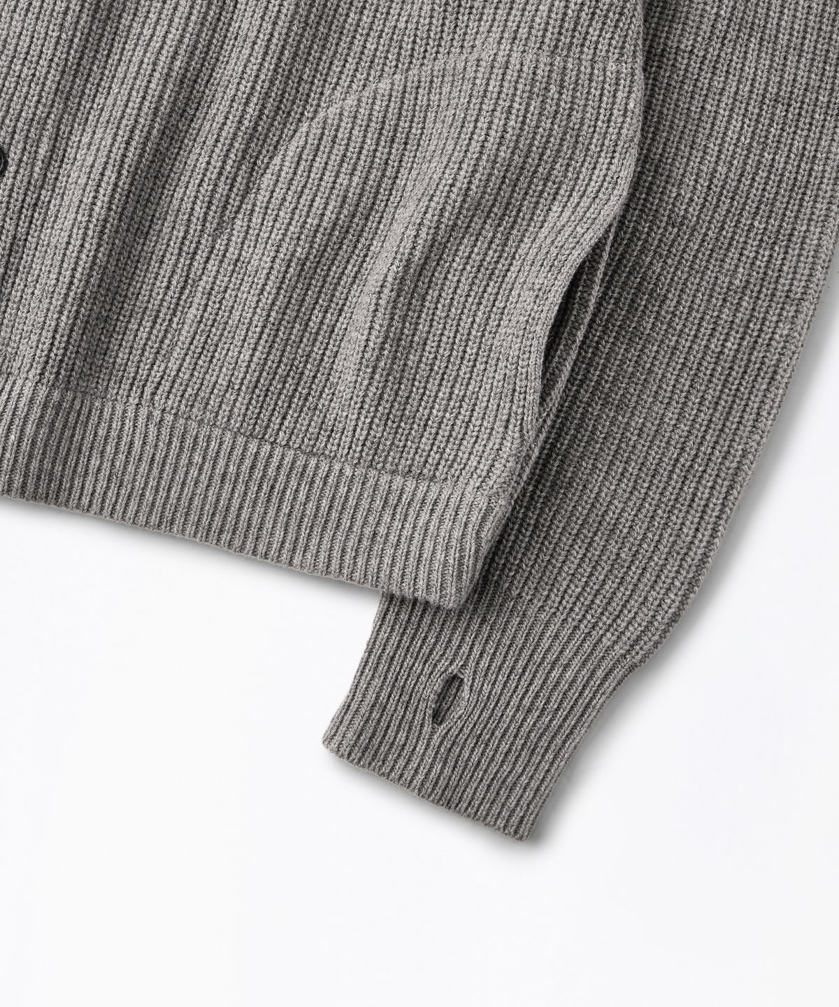 아웃스탠딩(OUTSTANDING) LAMBSWOOL ROUND NECK CARDIGAN_GRAY MELANGE