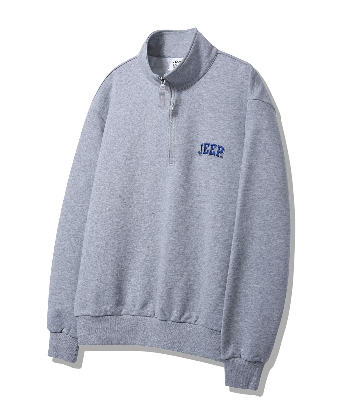 지프(JEEP) 아플리케 작은 로고 반넥 맨투맨 (JP5TSU836MG)