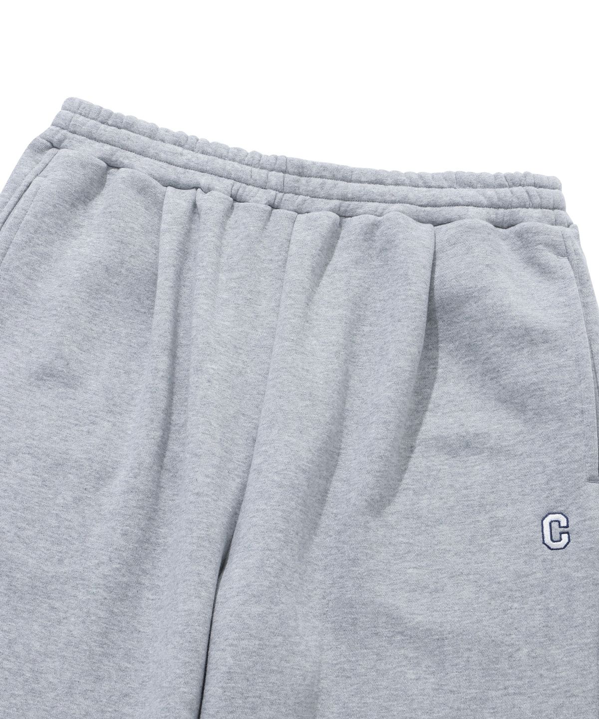 커버낫(COVERNAT) C 로고 스웻 와이드 팬츠 멜란지 그레이
