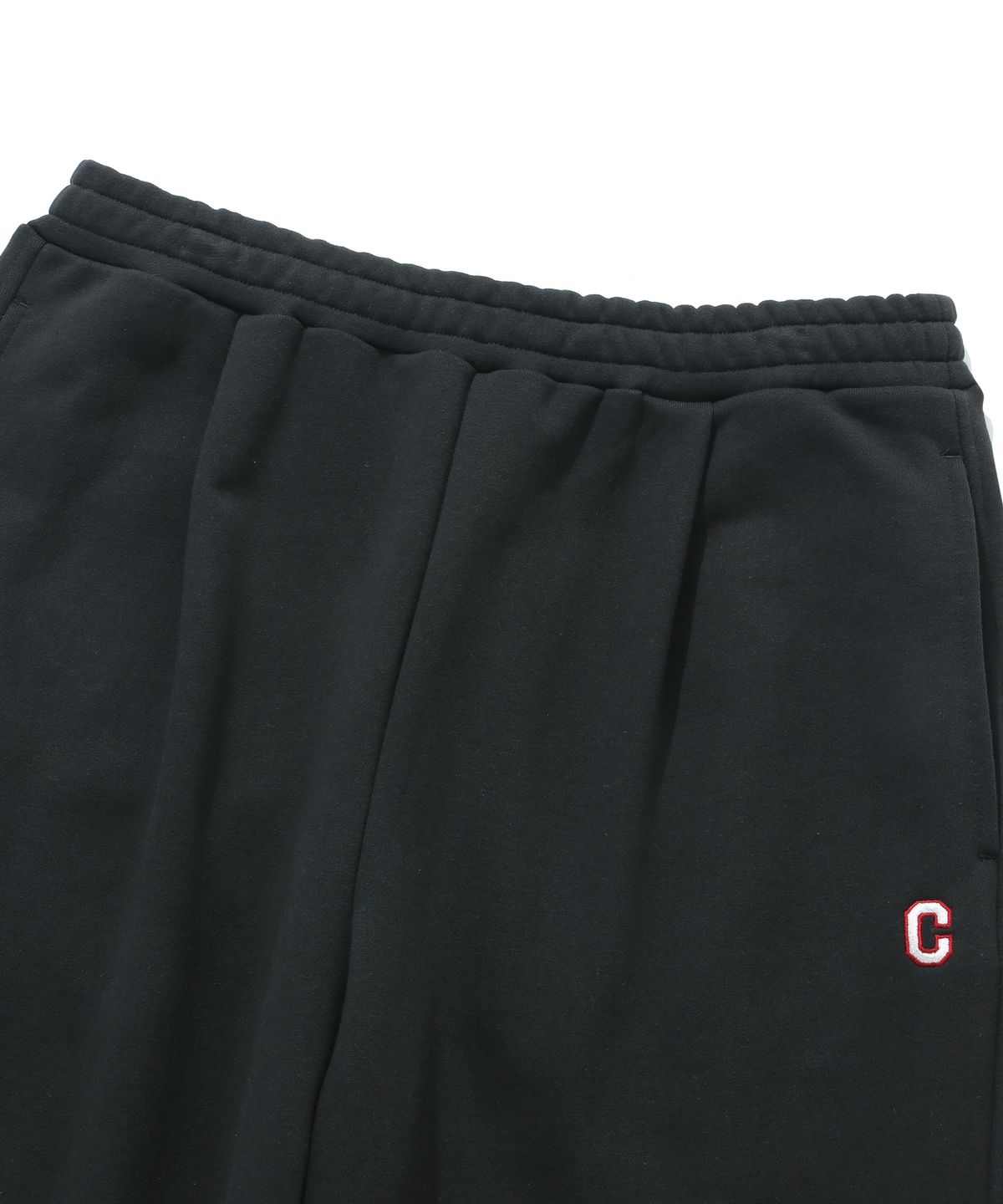 커버낫(COVERNAT) C 로고 스웻 와이드 팬츠 블랙