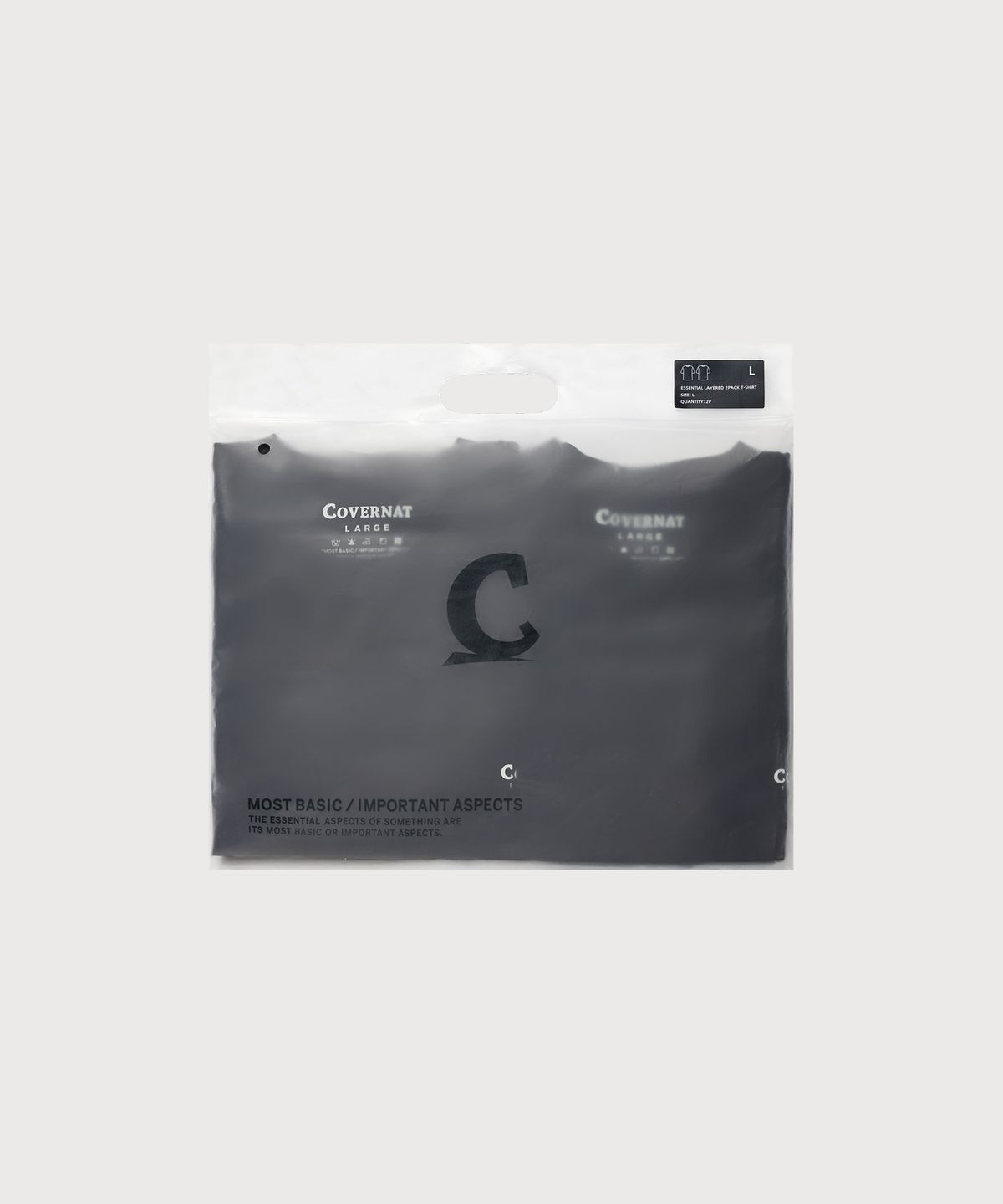 커버낫(COVERNAT) [2PACK] 쿨 코튼 티셔츠 Black+Black