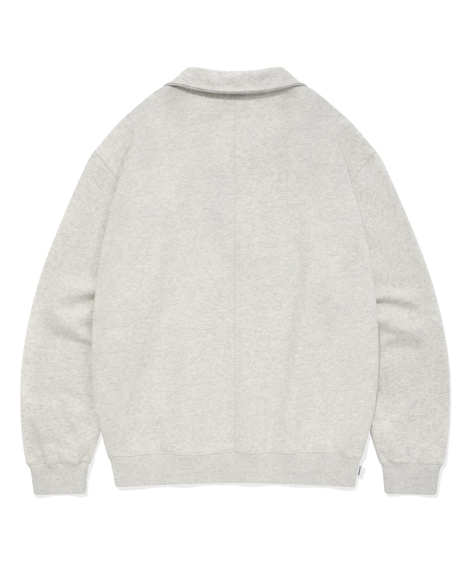 スウェット・トレーナー COVERNAT Damage Half Zip-Up Man to Man Oatmeal MUSINSA | COVERNAT Damage half zip-up sweatshirt oatmeal