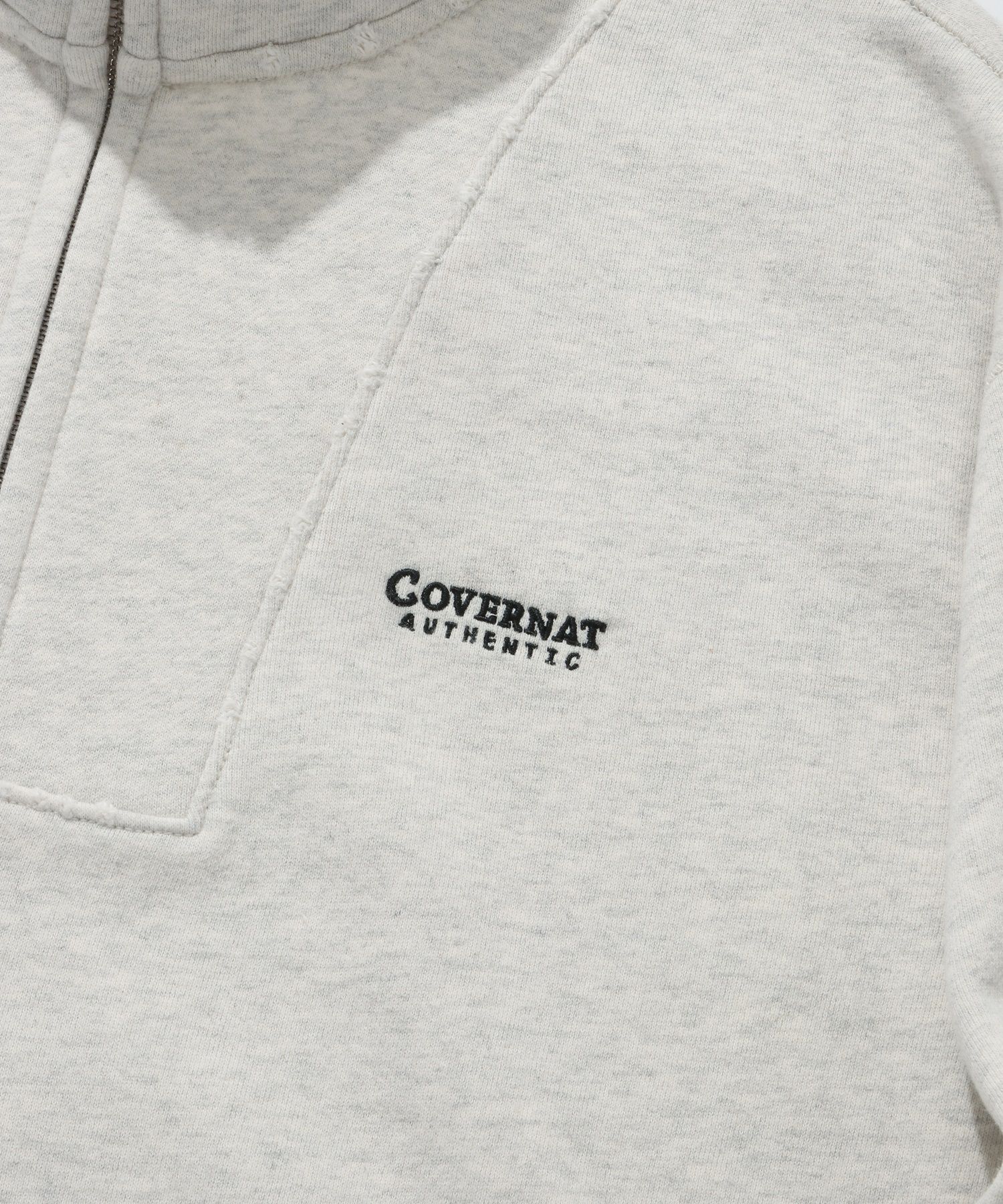 スウェット・トレーナー COVERNAT Damage Half Zip-Up Man to Man Oatmeal MUSINSA | COVERNAT Damage half zip-up sweatshirt oatmeal