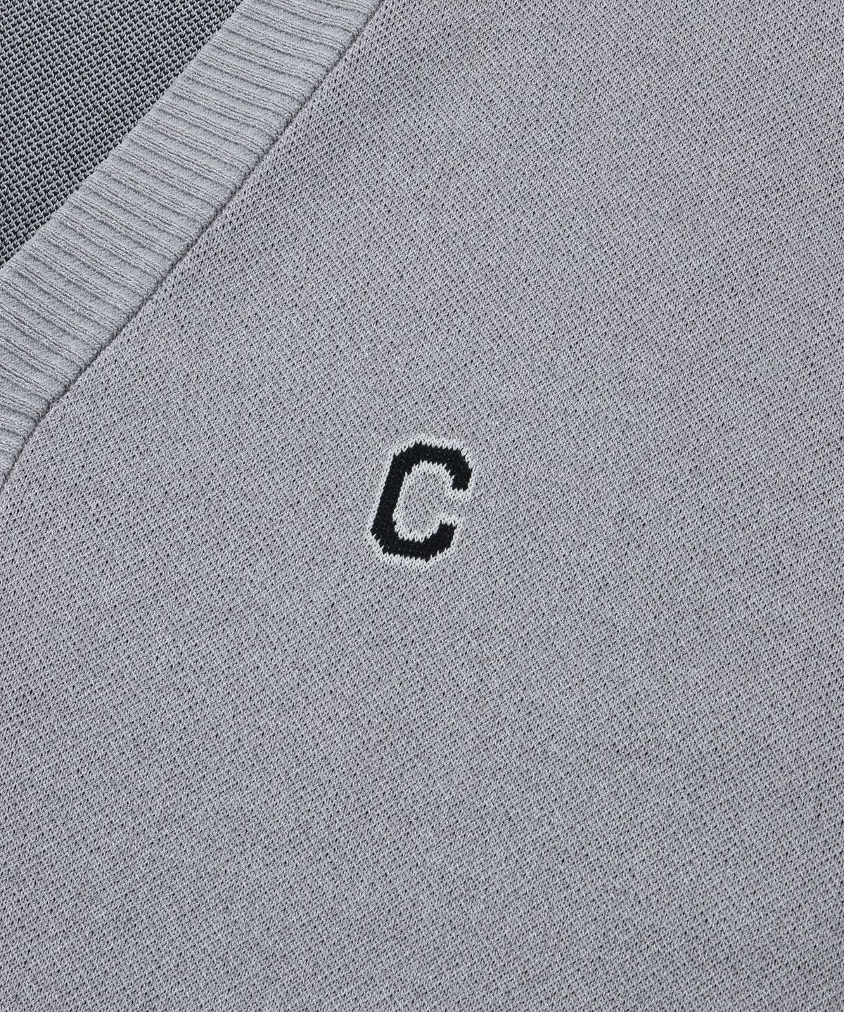 커버낫(COVERNAT) C 로고 가디건 멜란지 그레이