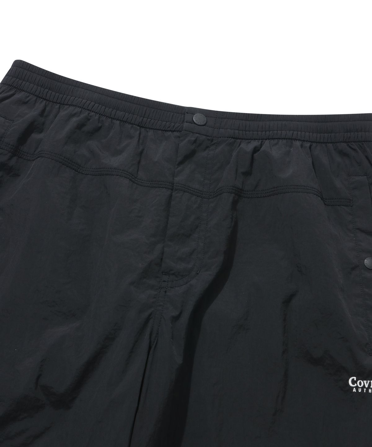 커버낫(COVERNAT) 컴피 나일론 윈드브레이커 팬츠 블랙
