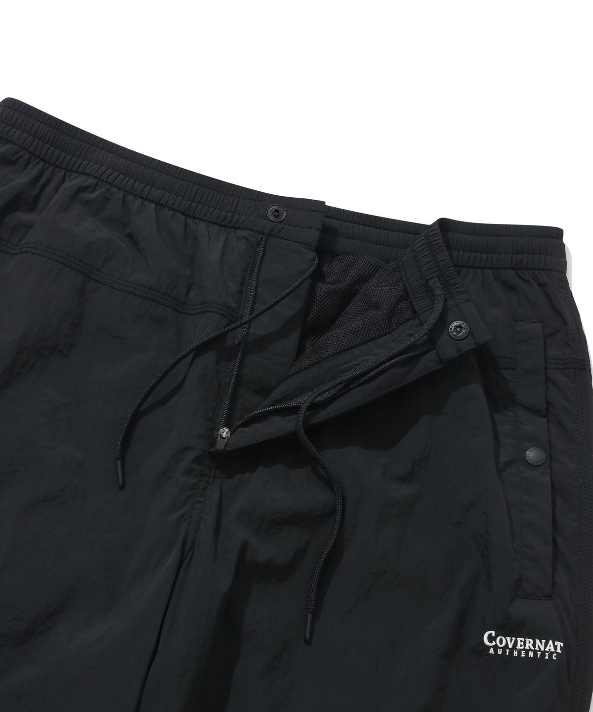 커버낫(COVERNAT) 컴피 나일론 윈드브레이커 팬츠 블랙