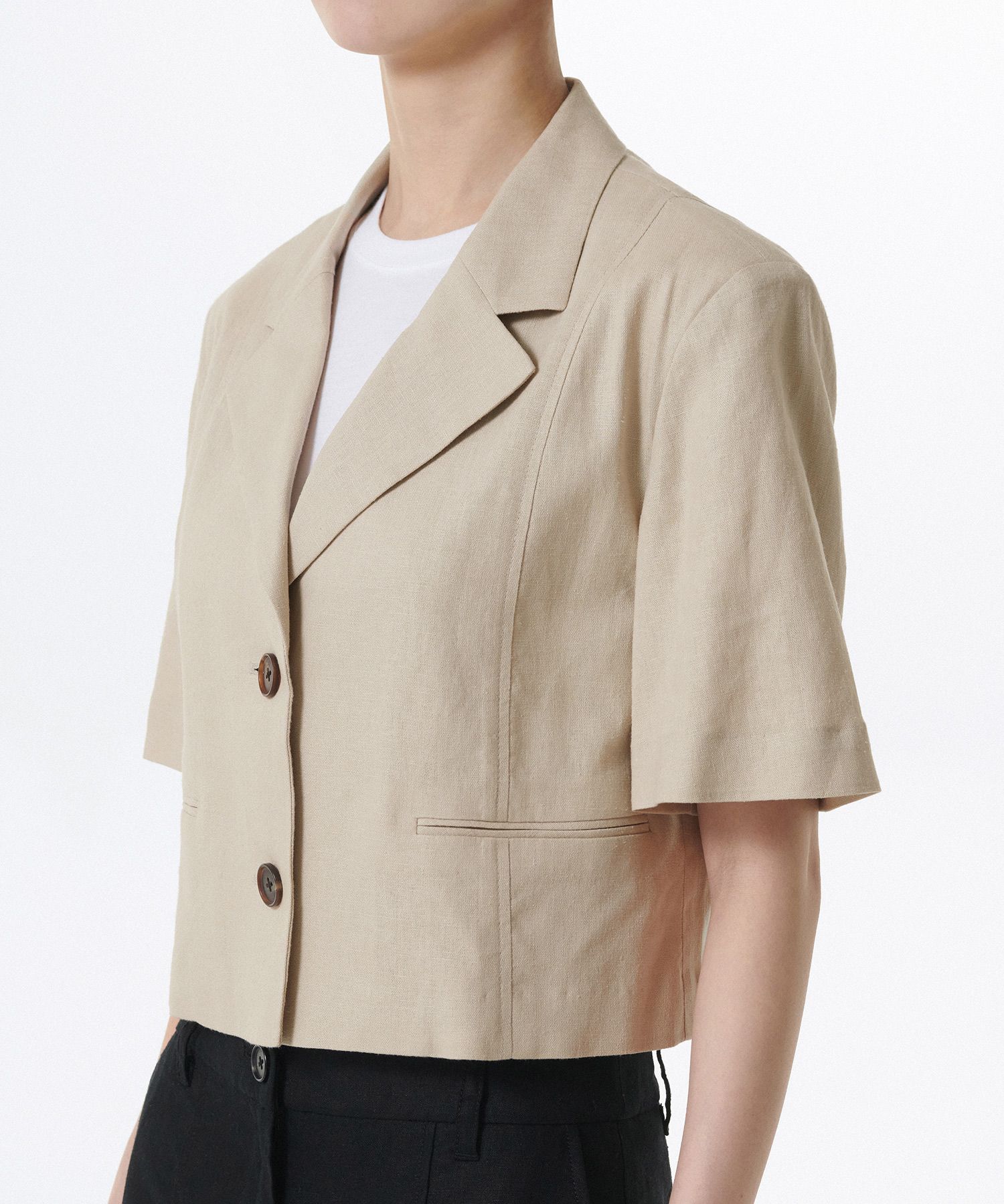 MUSINSA | MUSINSA STANDARD WOMAN Women's Linen Blend Crop