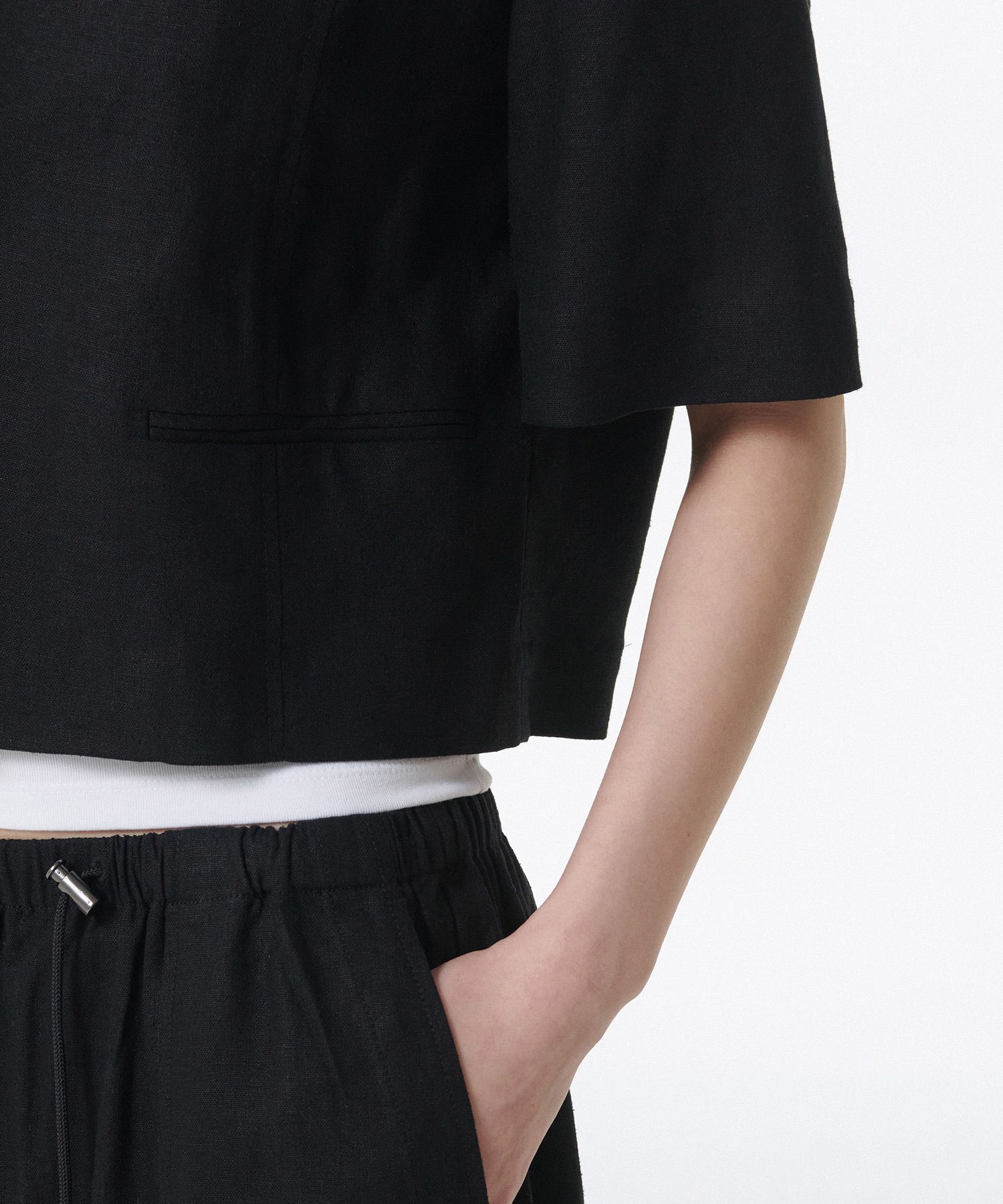 MUSINSA | MUSINSA STANDARD WOMAN Women's Linen Blend Crop