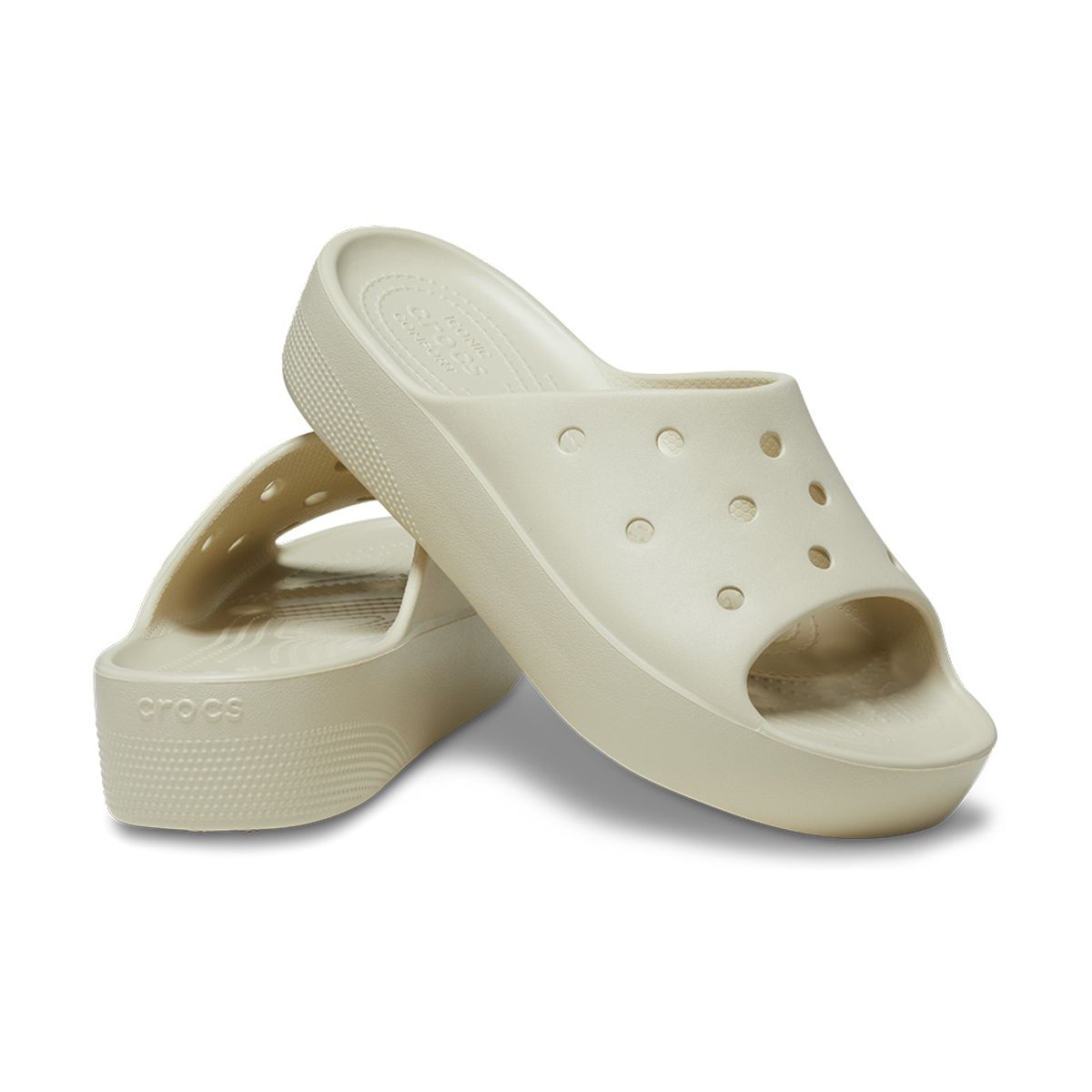 크록스(CROCS) 여성 클래식 플랫폼 슬라이드 BONE (24SWSD208180)