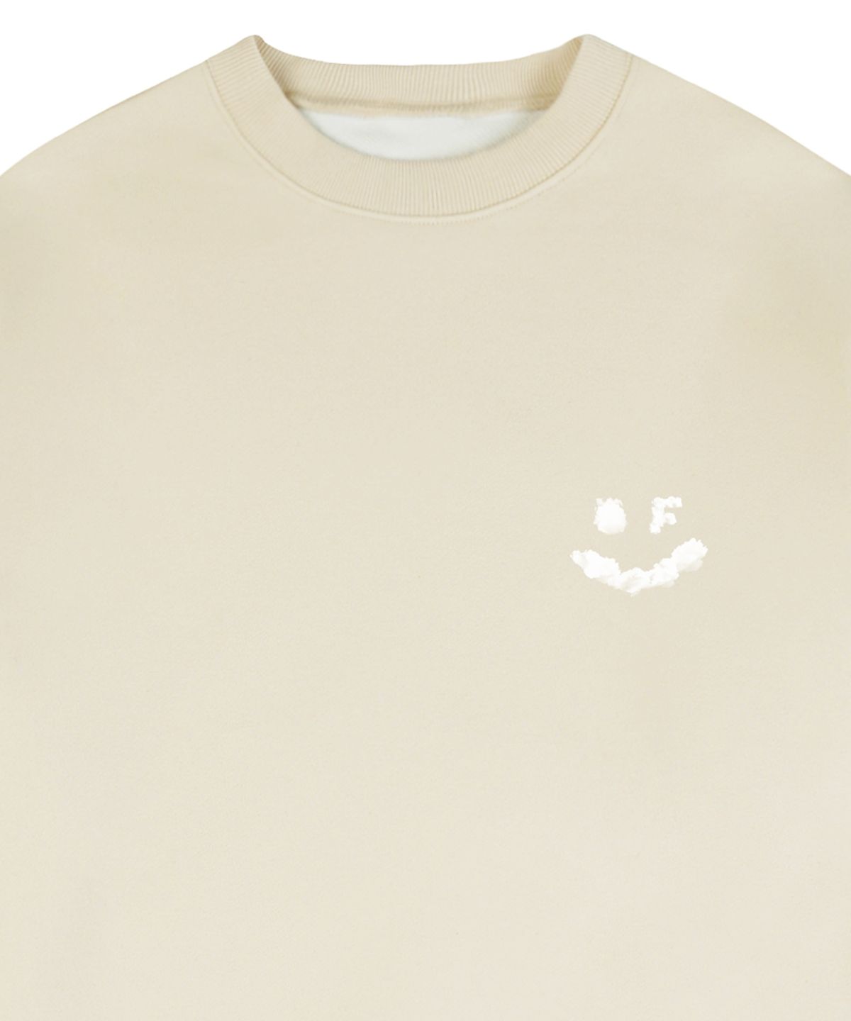 그레이버(GRAVER) [UNISEX]스몰 구름 드로잉스마일 맨투맨_크림