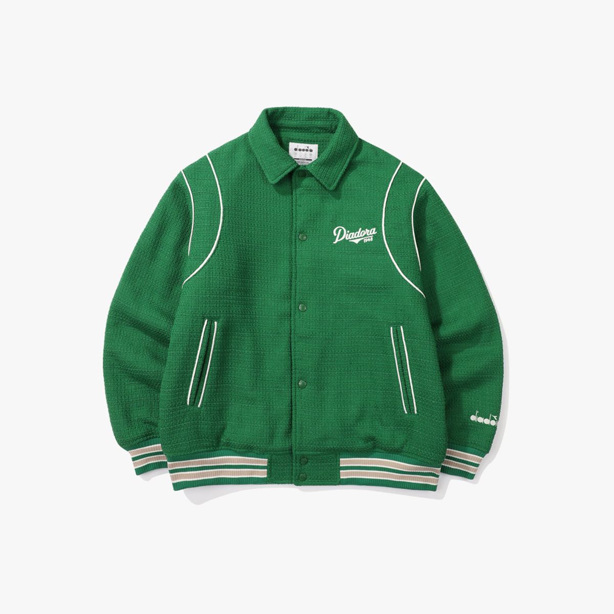 디아도라(diadora) 아티산 트위드 스타디움 자켓 GREEN