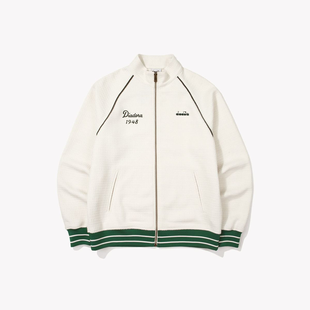 디아도라(diadora) 아티산 트위드 래글런 트랙자켓 LIGHT IVORY
