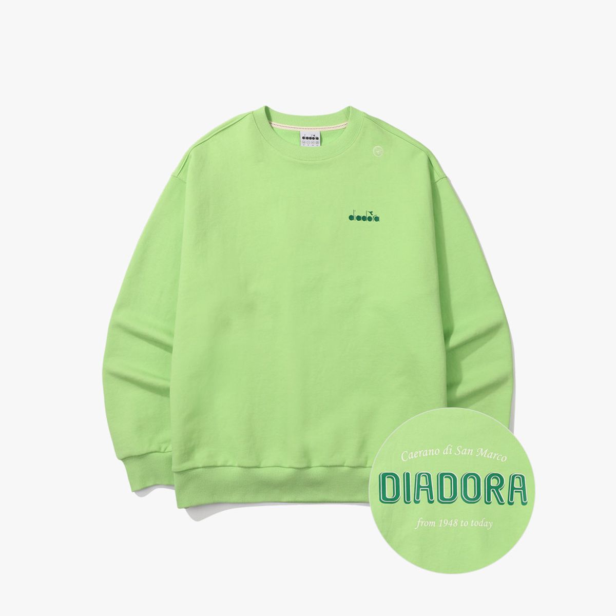 디아도라(diadora) 컴피 맨투맨 OLIVE